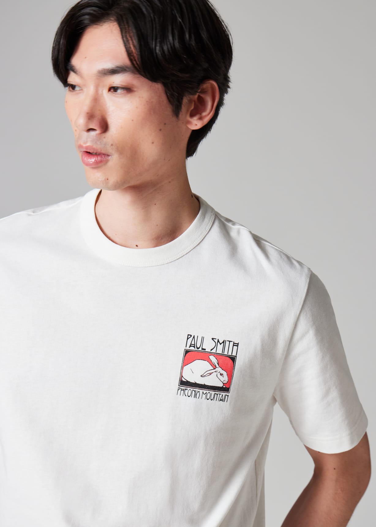 Men's Ecru 'Phoenix Mountain' Print T-Shirt