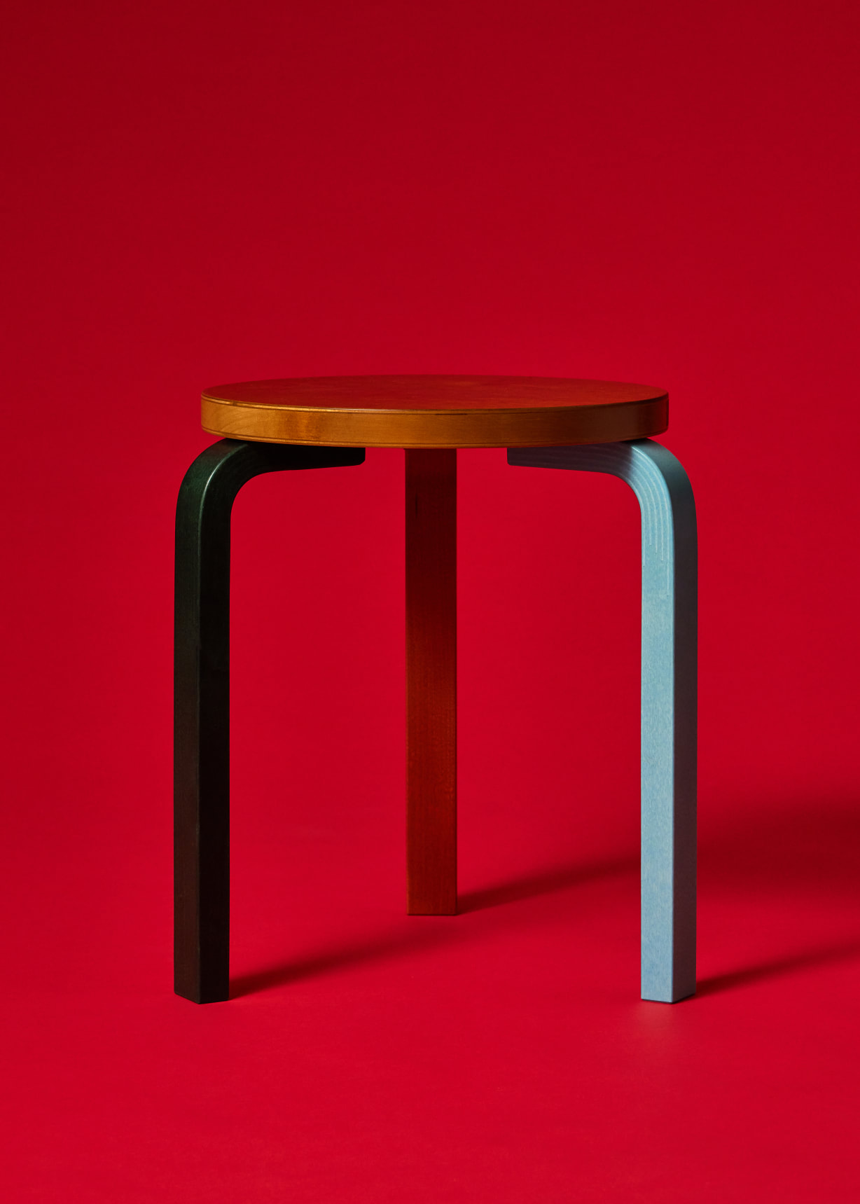 【新品】artek × Paul Smith Stool60 Artek Reimagined by Paul Smith - Aalto Four Colour-Stained Stool