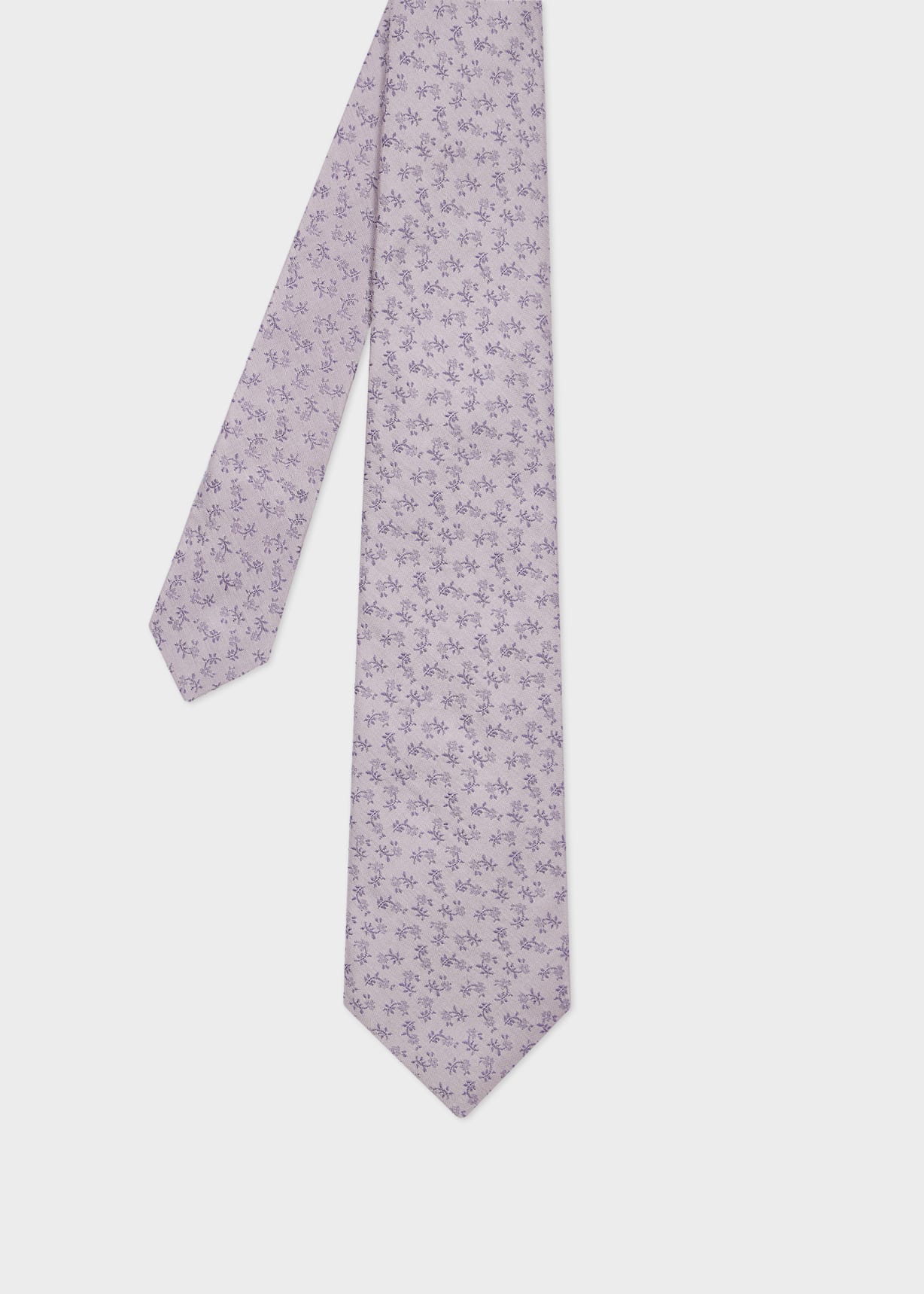 Lilac Silk Floral Tie