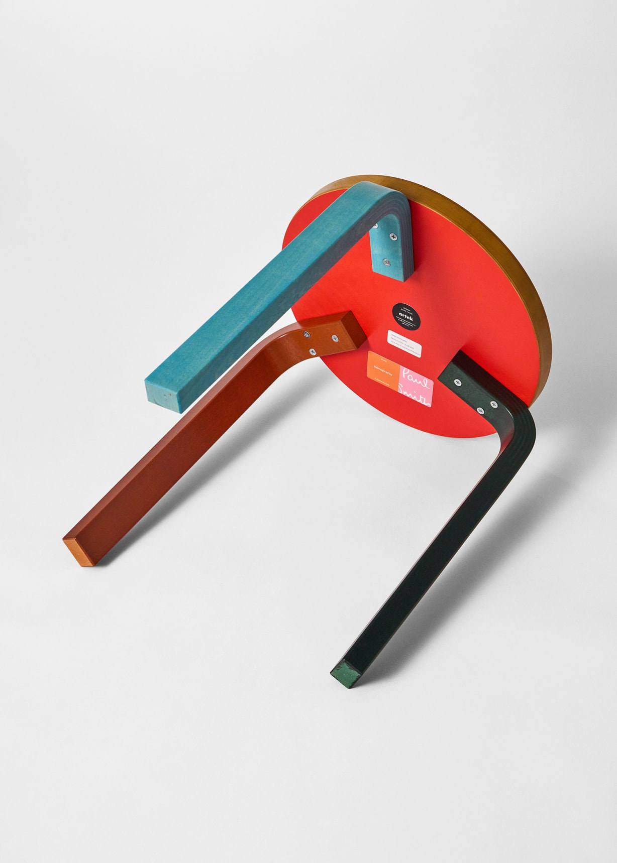 Artek Reimagined by Paul Smith - Aalto Four Colour-Stained Stool