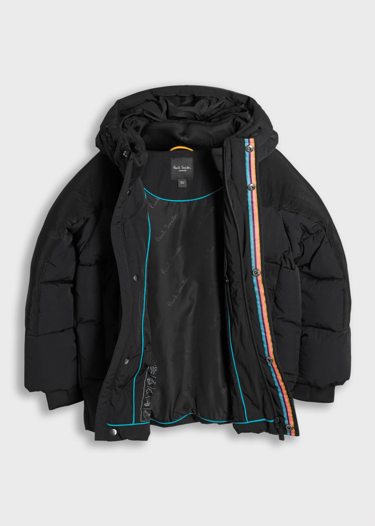 3-13 Years Black Shower Resistant Padded Jacket