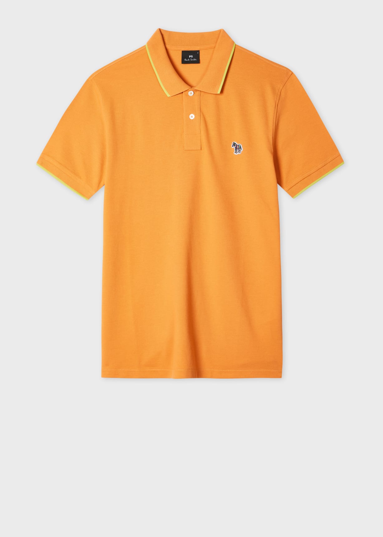 Slim-Fit Orange Zebra Logo Polo Shirt With Orange Tipping