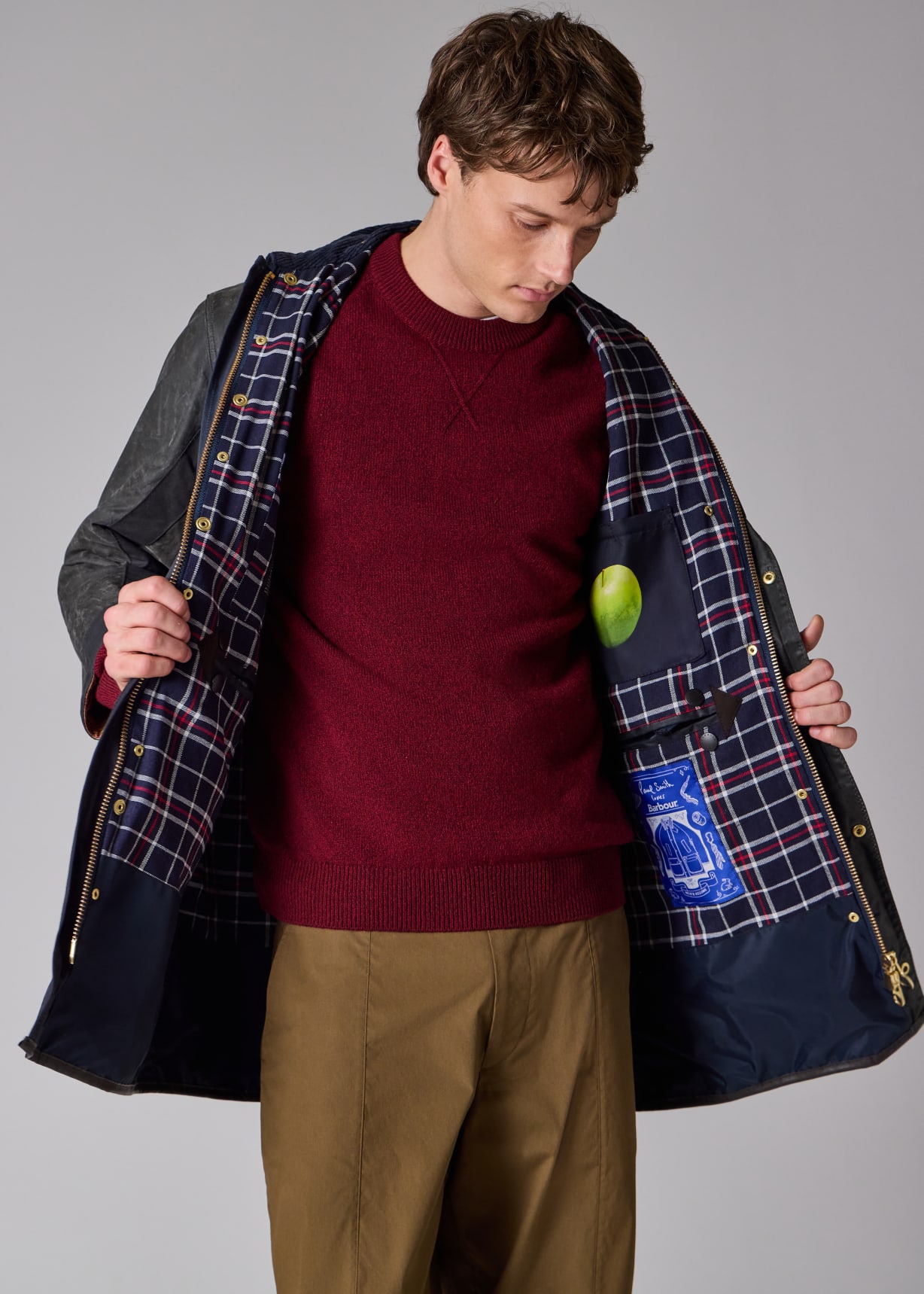 Paul Smith Loves Barbour - Re-Loved Navy Waxed Jacket