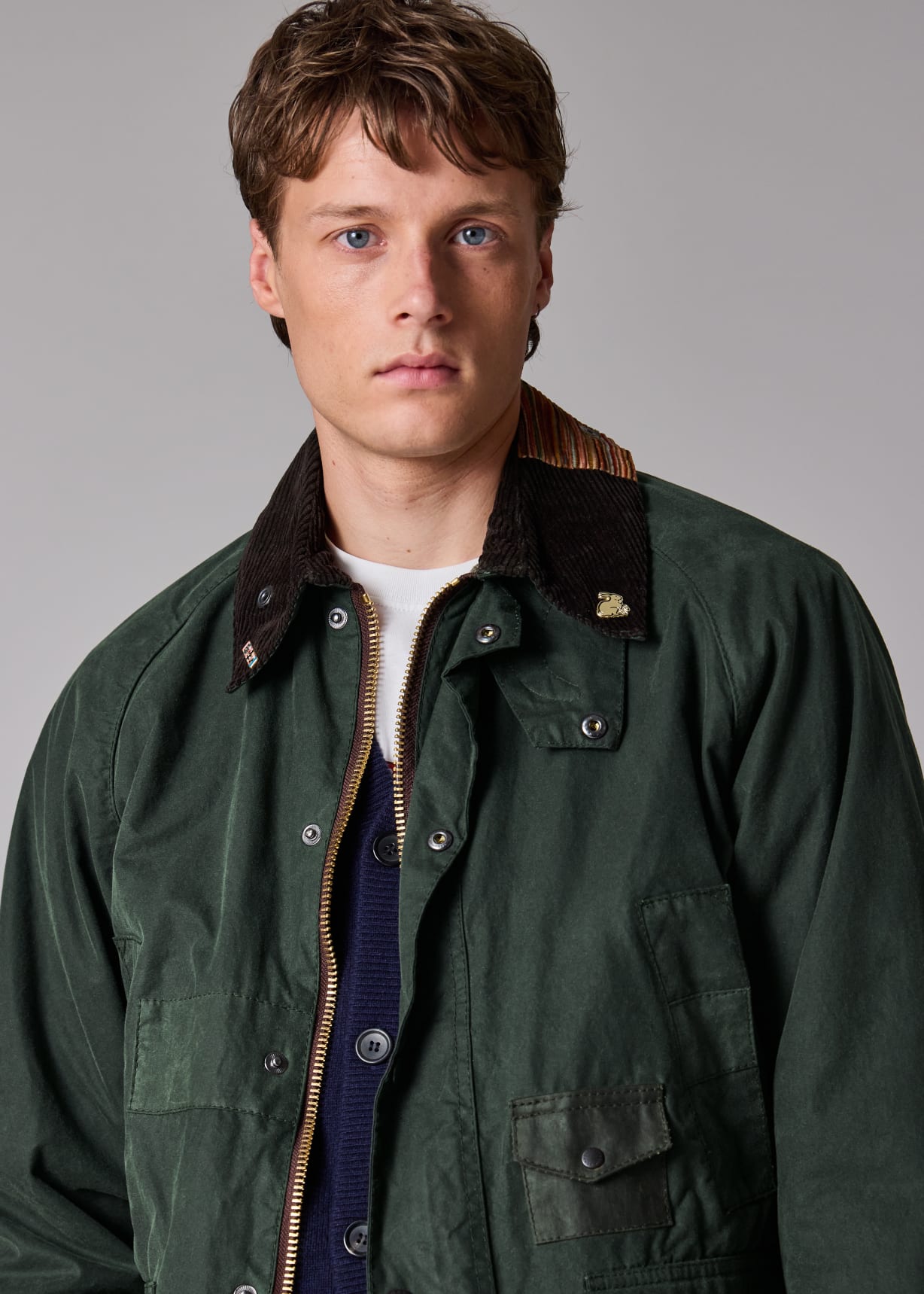 Paul Smith loves Barbour - Re-Loved Navy Waxed Jacket