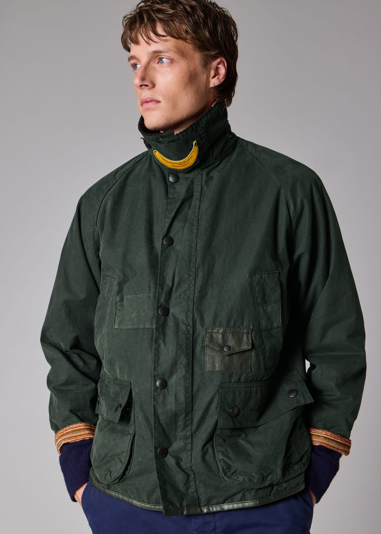 Paul Smith loves Barbour - Re-Loved Navy Waxed Jacket