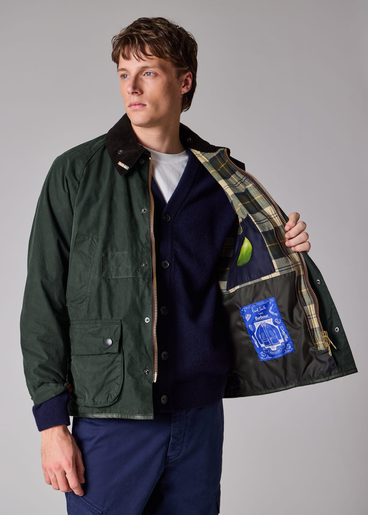 Paul Smith loves Barbour ジャケット Paul Smith loves Barbour - Re-Loved Navy Waxed Jacket