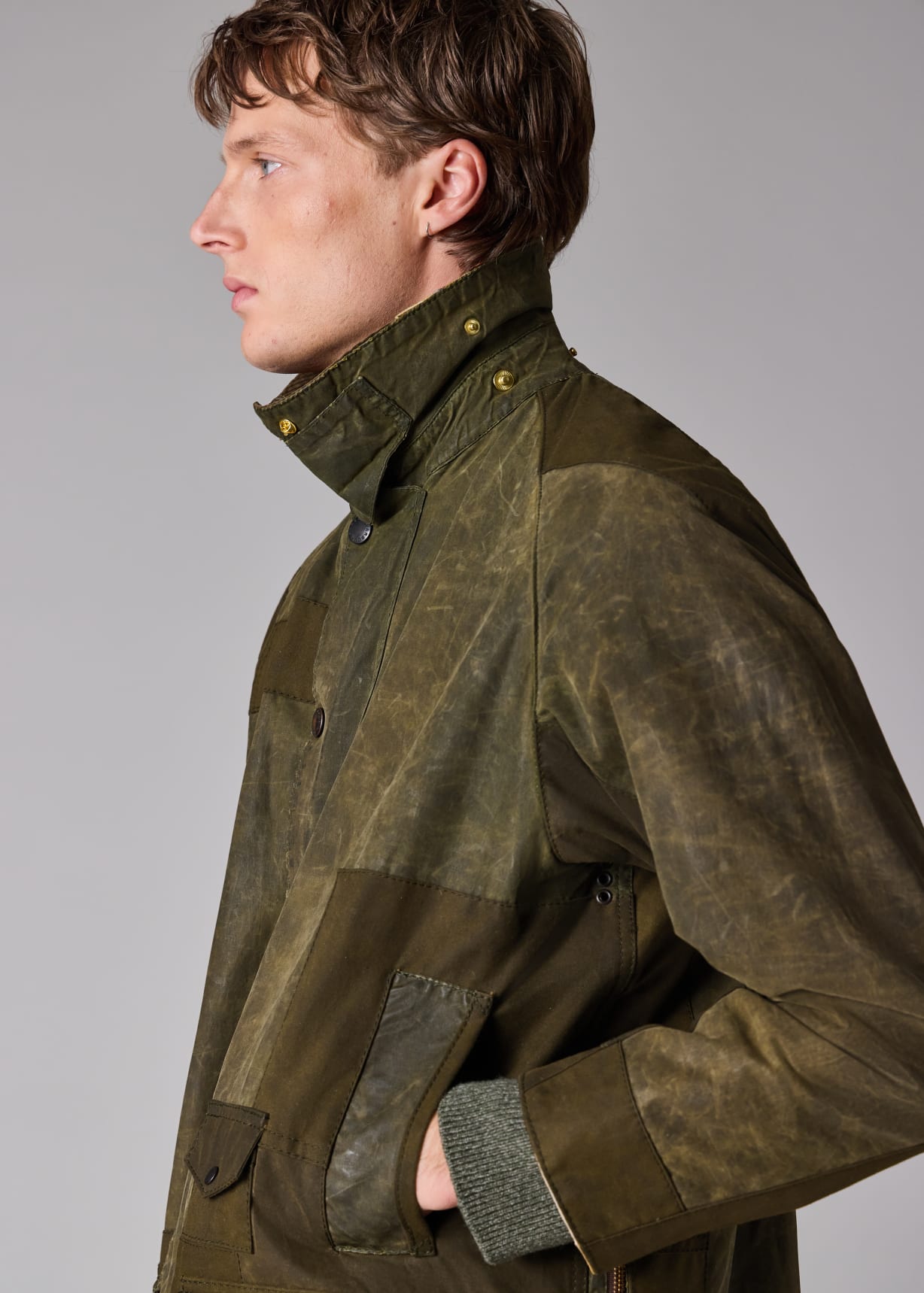 Paul Smith loves Barbour - Re-Loved Green Waxed Jacket