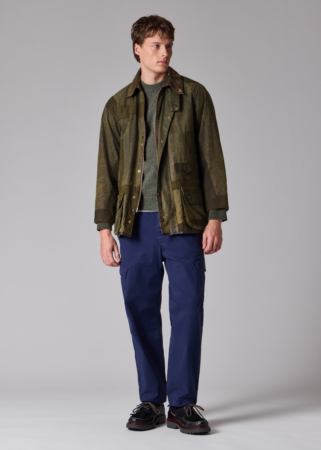 Paul Smith Loves Barbour　36　ベスト　タグ付き Paul Smith loves Barbour - Re-Loved Green Waxed Jacket