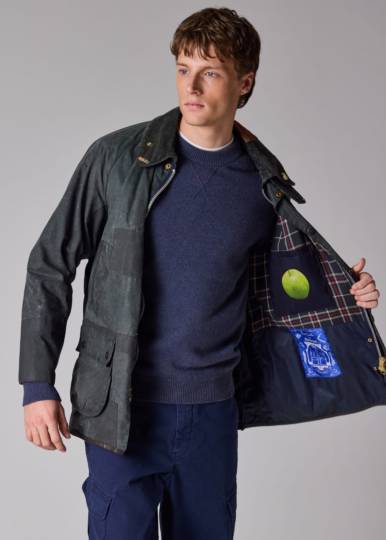 Paul Smith loves Barbour ジャケット Paul Smith loves Barbour - Re-Loved Navy Waxed Jacket
