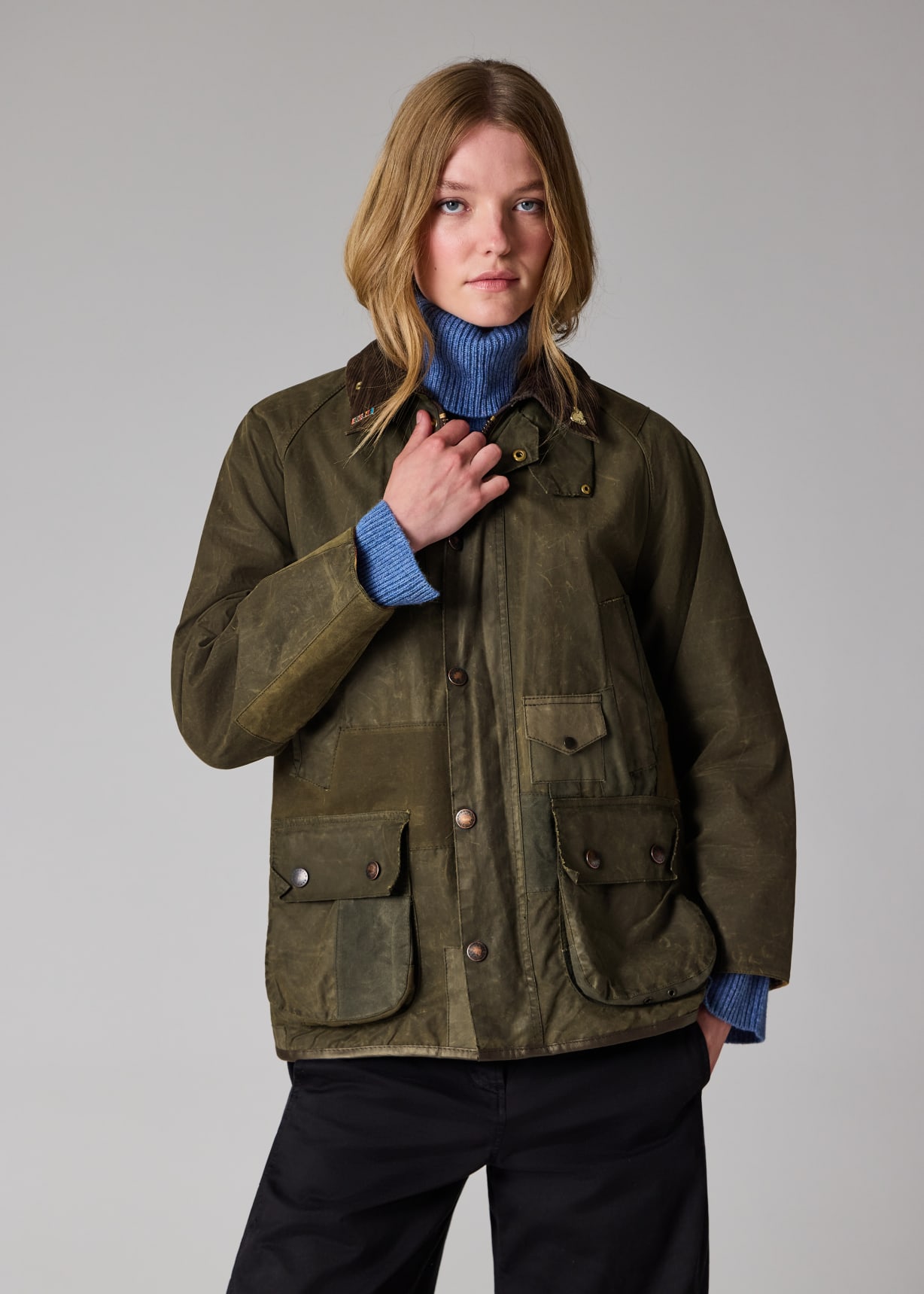 Paul Smith loves Barbour - Re-Loved Green Waxed Jacket