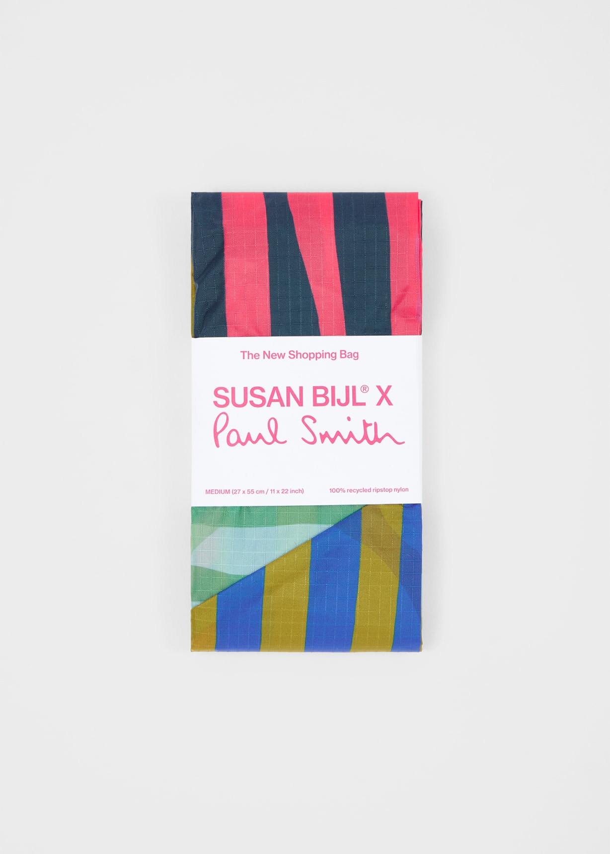 Susan Bijl x Paul Smith - Pink Mixed-Stripe 'The New Shopping Bag