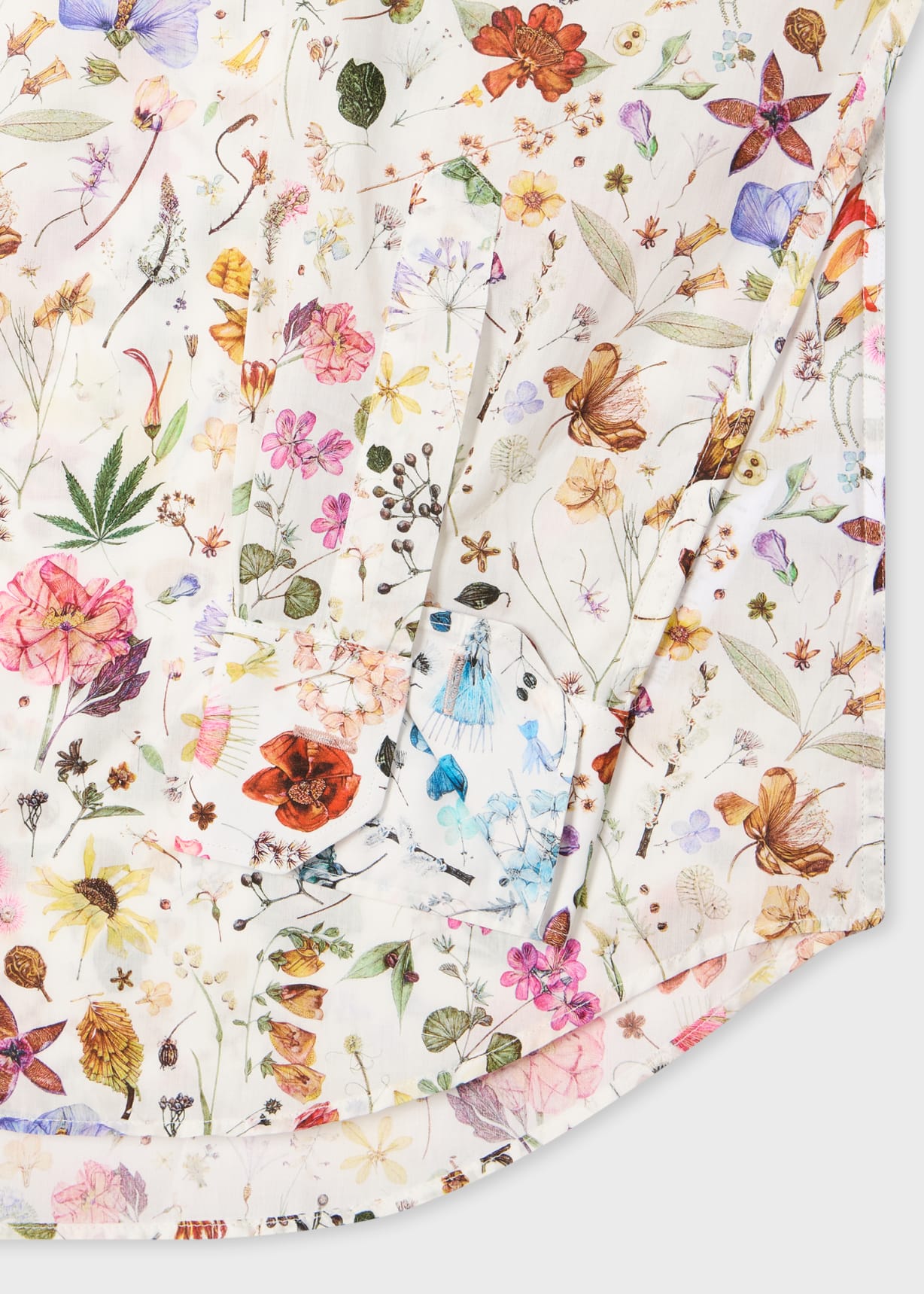 Men's Tailored-Fit White 'Liberty Floral' Print Shirt