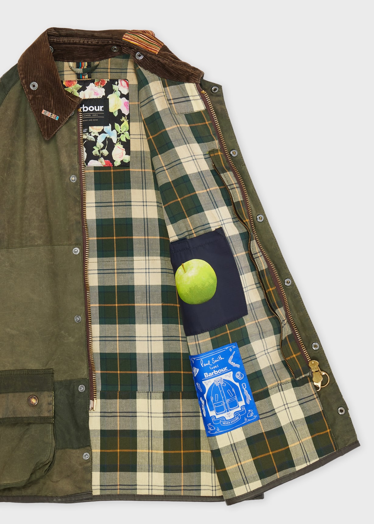 Paul Smith Loves Barbour - Re-Loved Green Beaufort Waxed Jacket