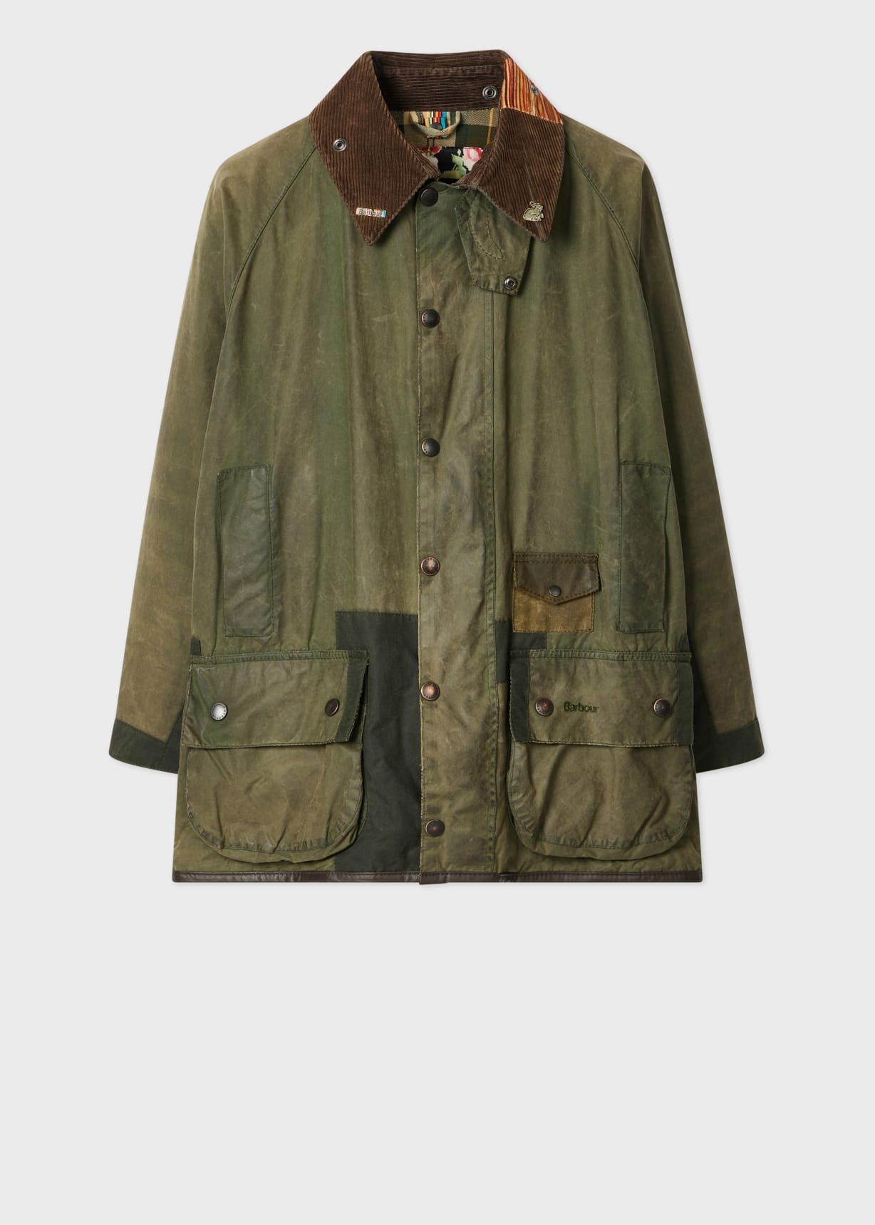 Paul Smith Loves Barbour - Re-Loved Green Bedale Waxed Jacket