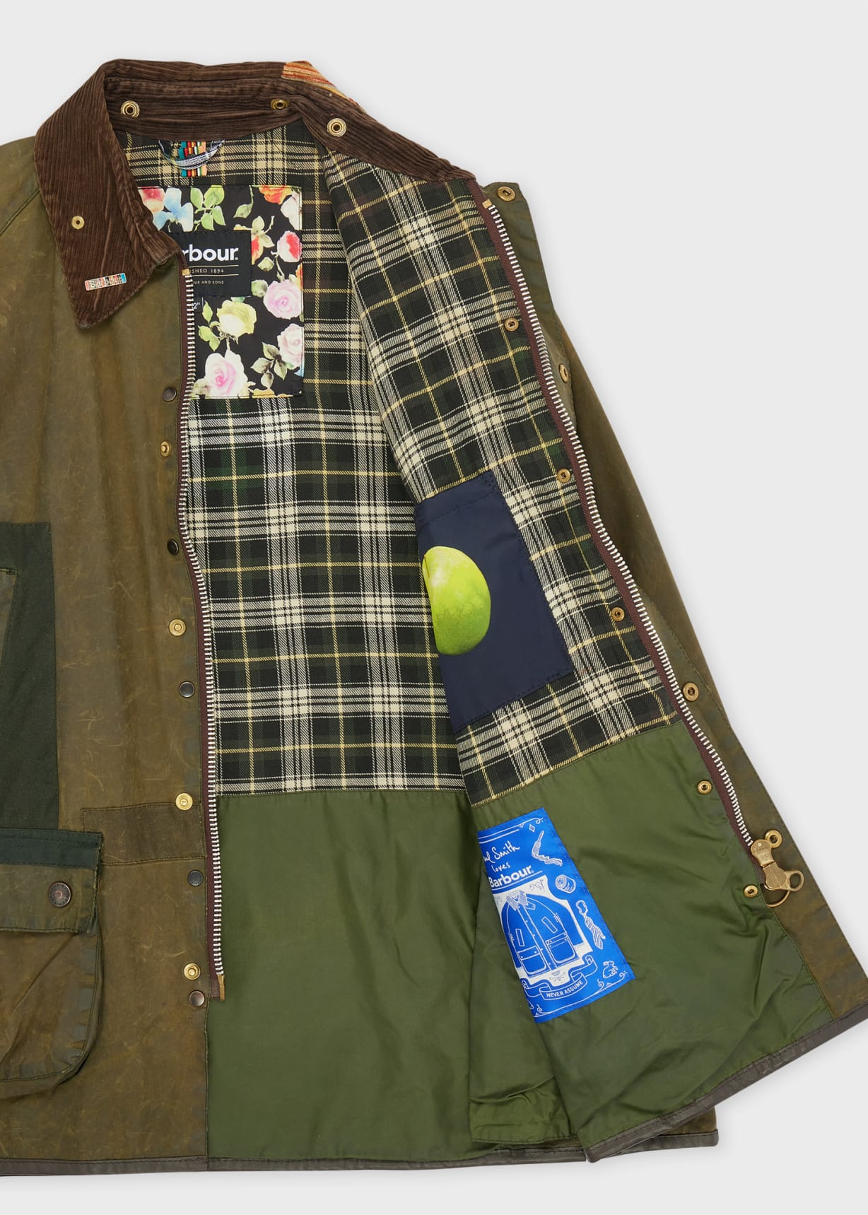Paul Smith Loves Barbour - Re-Loved Green Bedale Waxed Jacket