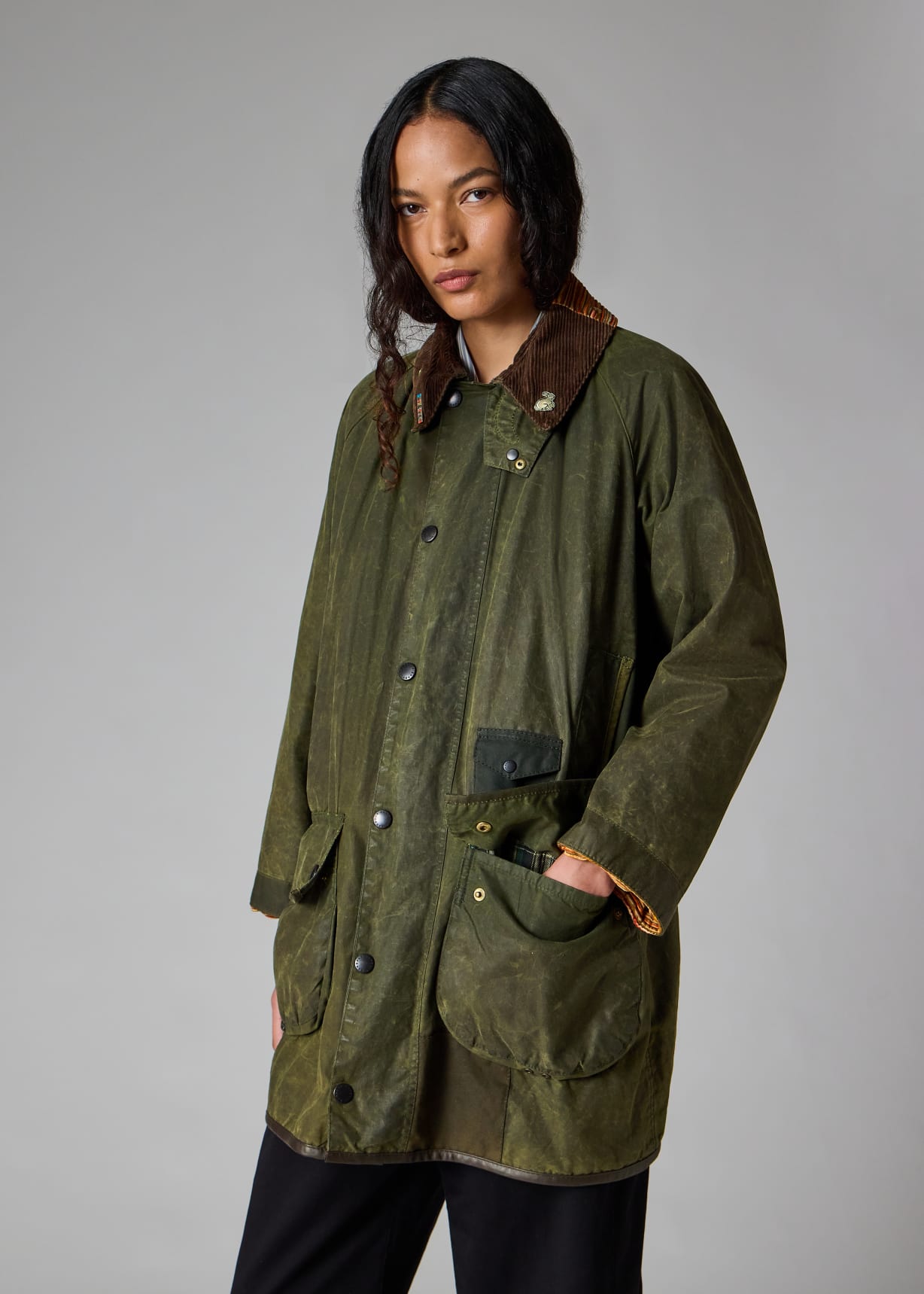 Barbour 38サイズ　relume別注GAMEFAIR Paul Smith Loves Barbour - Re-Loved Green Gamefair Waxed Jacket
