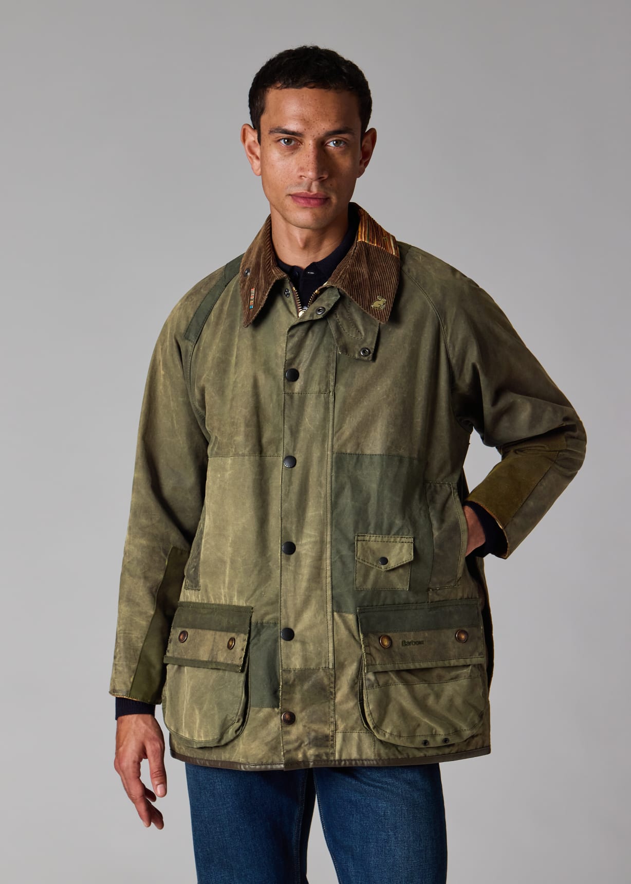 Paul Smith Loves Barbour - Re-Loved Green Beaufort Waxed Jacket