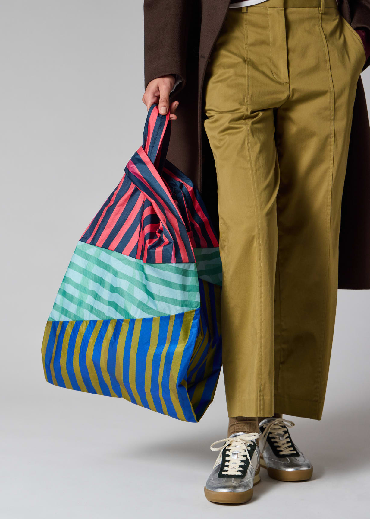 Susan Bijl x Paul Smith - Pink Mixed-Stripe 'The New Shopping Bag