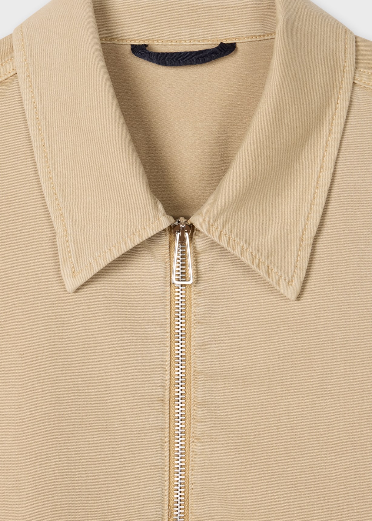 Men's Washed Tan Cotton-Twill Coach Jacket