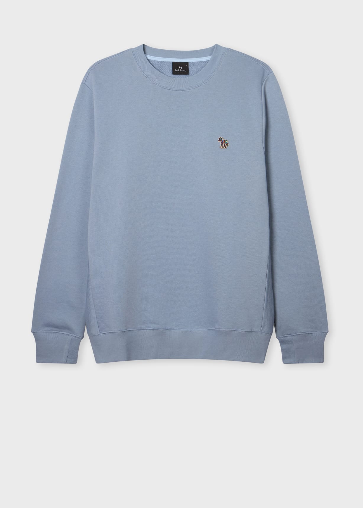 Men's Sky Blue Organic Cotton 'Zebra' Badge Sweatshirt