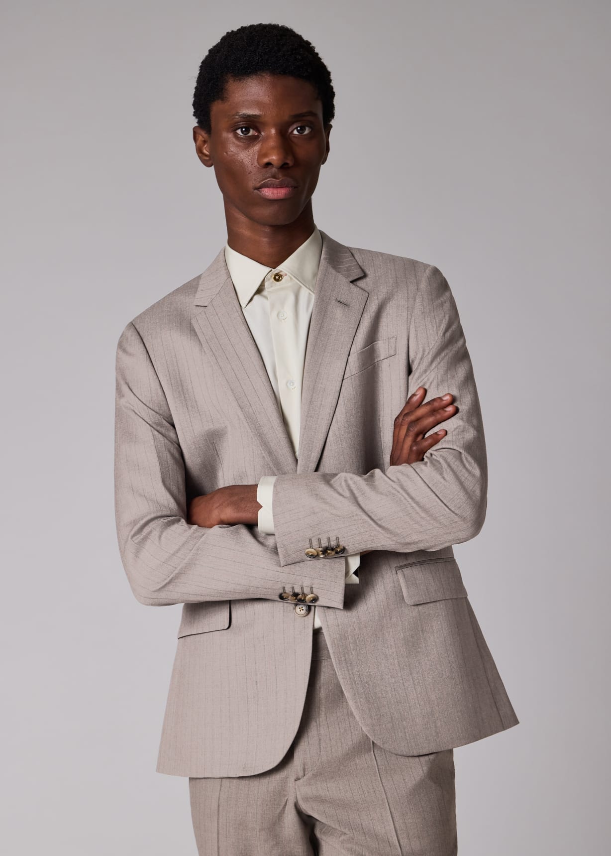 Paul Smith - 【新品タグ付き 22SS】Paul Smith「SOHO FIT」セットアップ The Soho - Tailored-Fit Grey and Pink Pinstripe Wool Suit