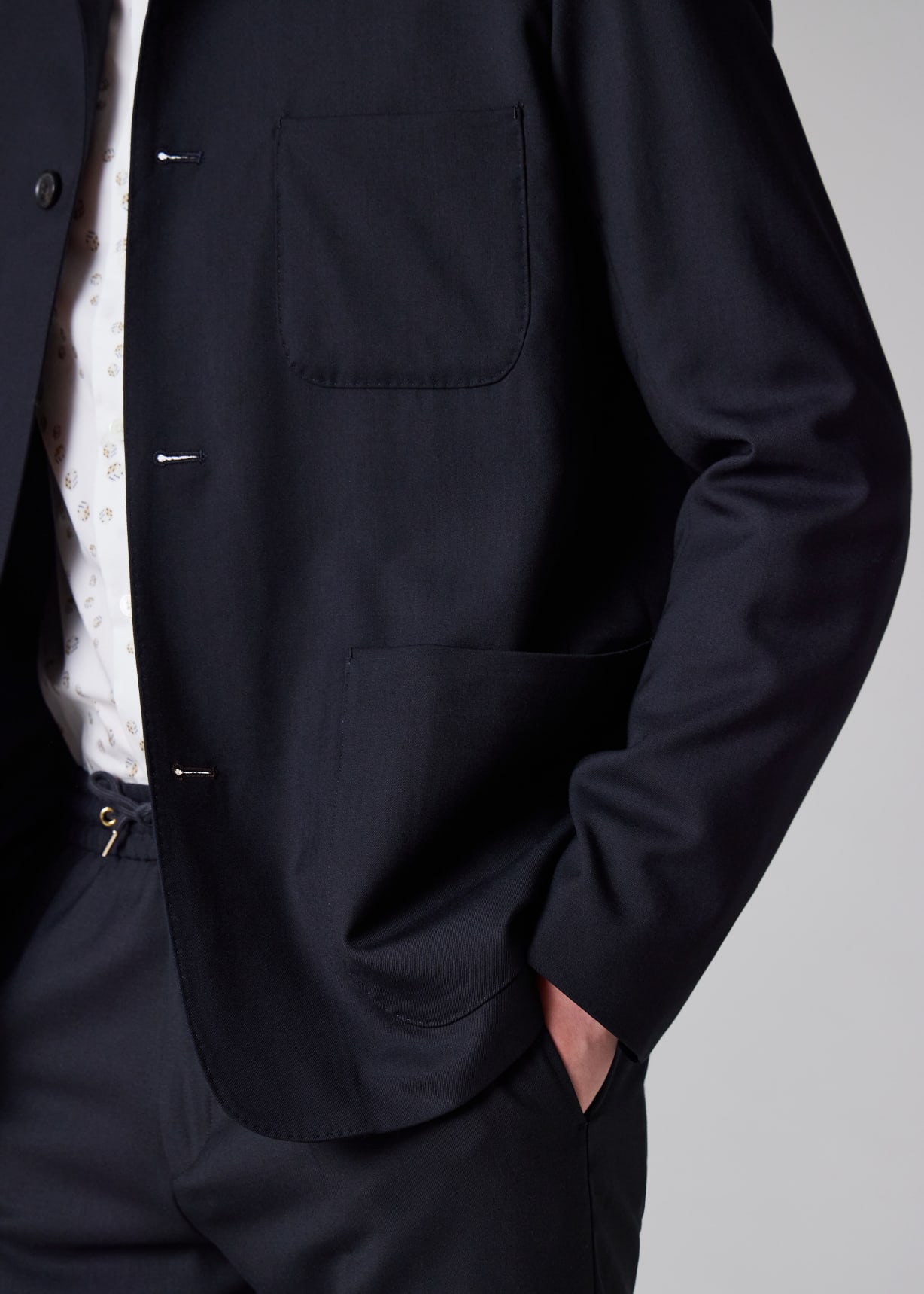Men's Navy Wool 'A Suit To Travel In' Work Jacket