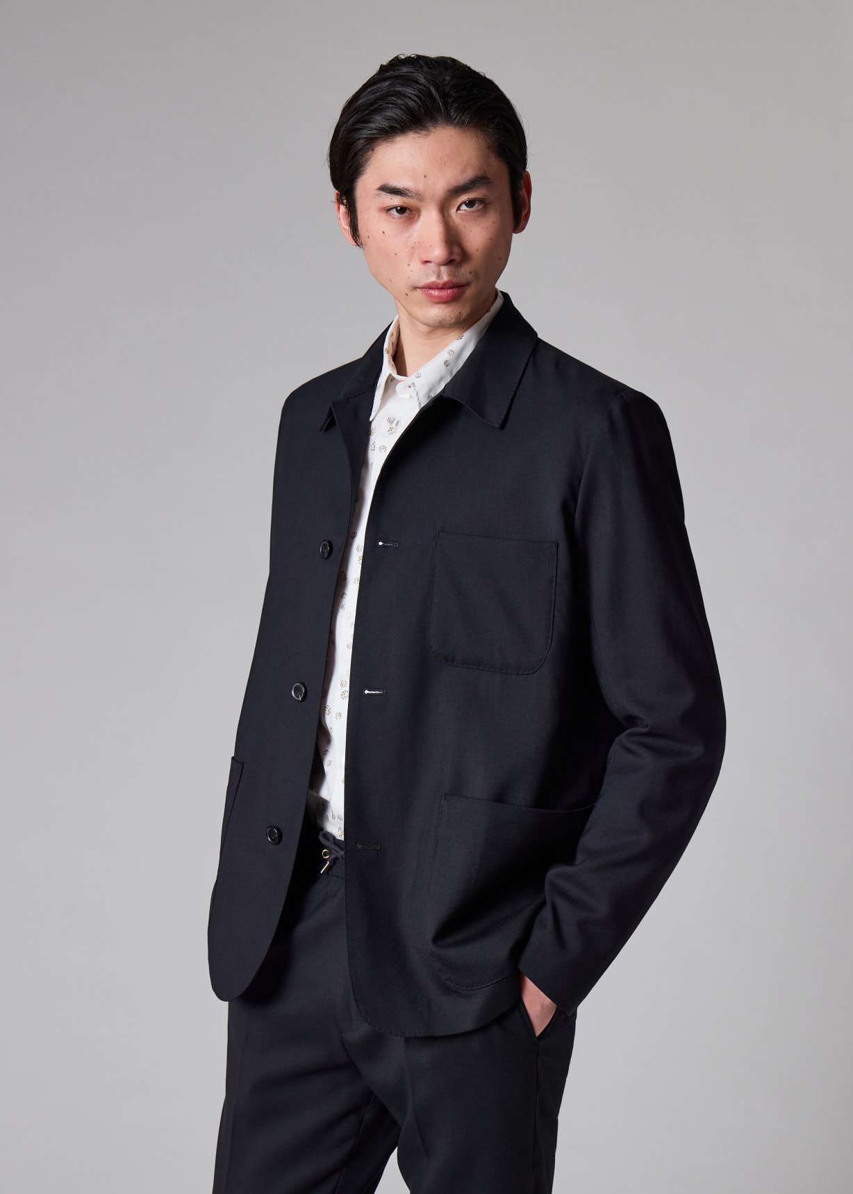 Men's Navy Wool 'A Suit To Travel In' Work Jacket