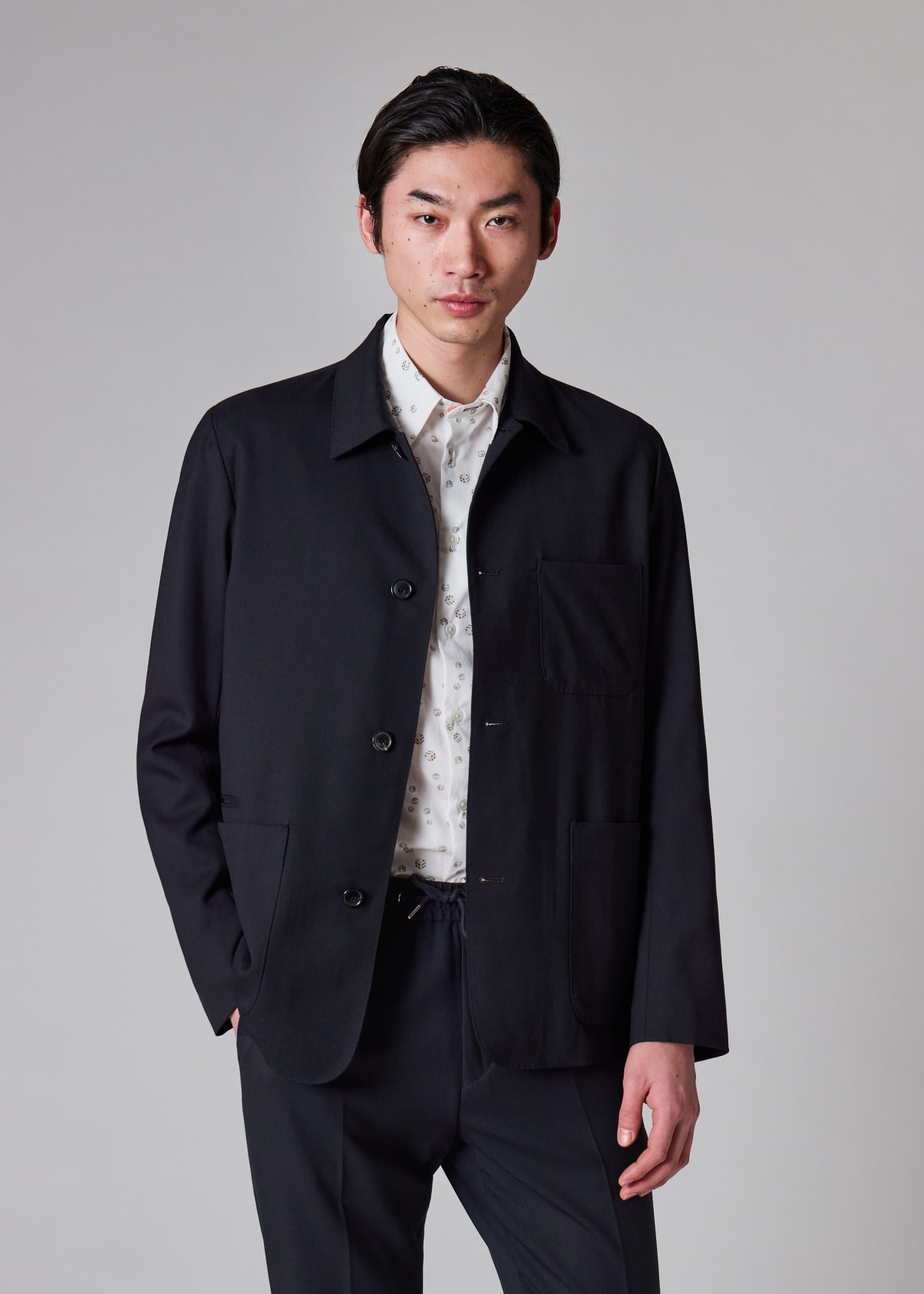 Men's Navy Wool 'A Suit To Travel In' Work Jacket