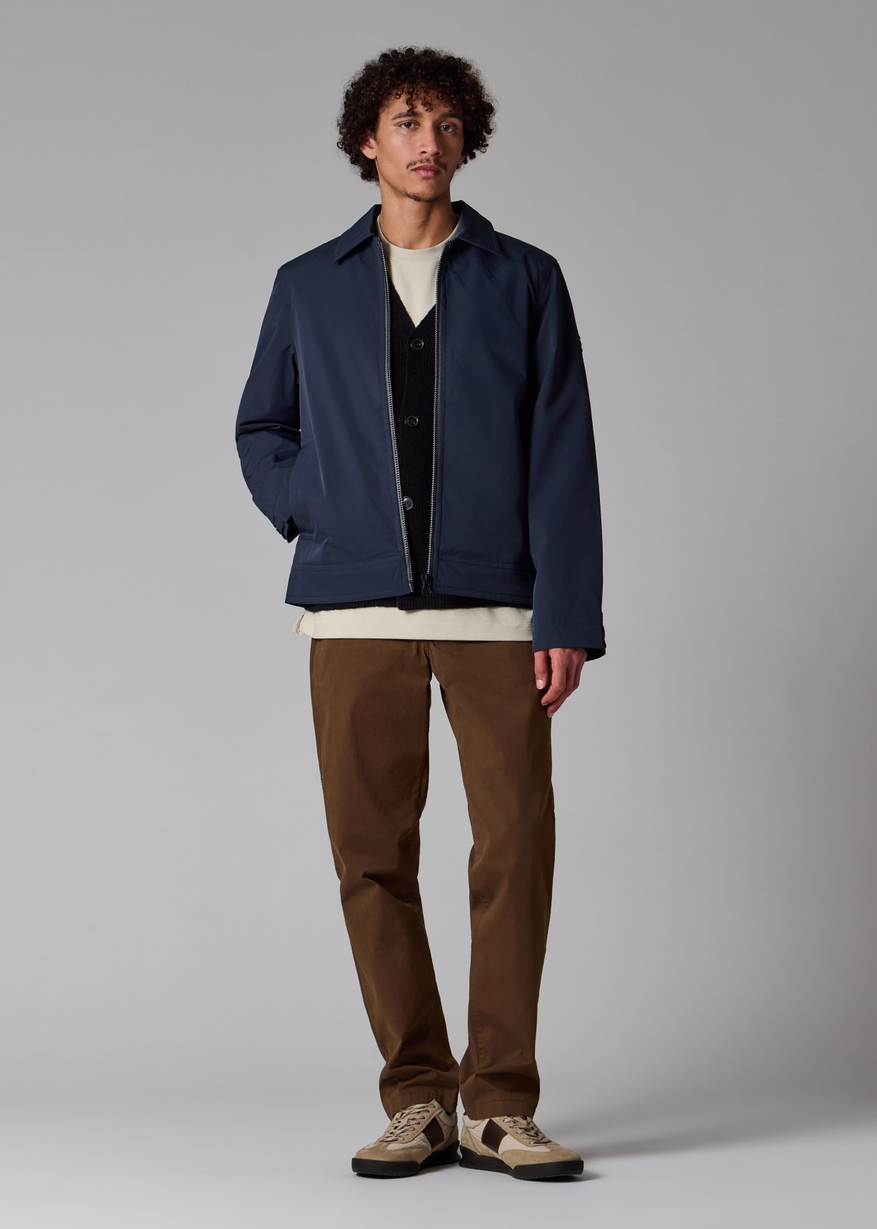 archive Paul Smith blouson ジャケット　sullen Navy Recycled Polyester Zip Blouson Jacket