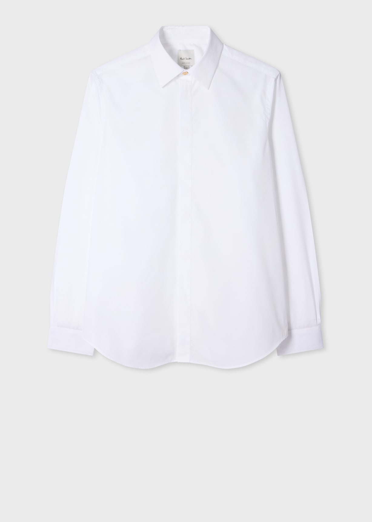 Paul Smith Slim-Fit White Cotton-Poplin Fly-Front Shirt