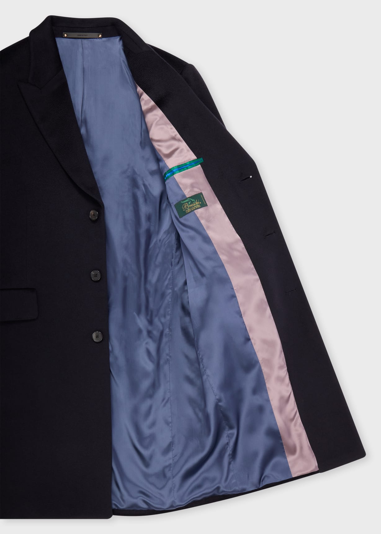Men's Navy Cashmere Epsom Coat