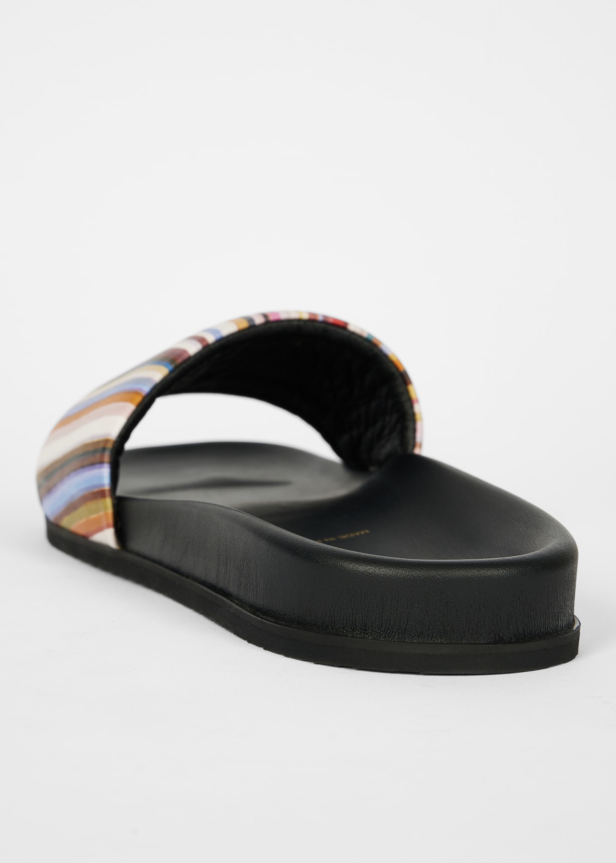 Paul Smith Black Slide Sandal with Striped Accent Black  main image 3