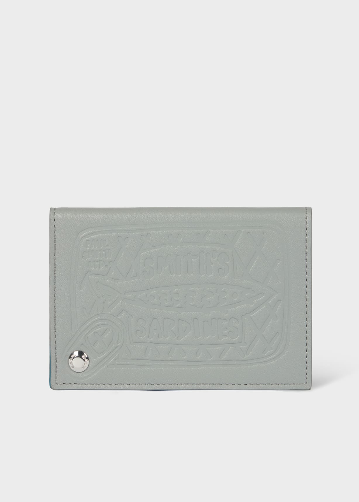 【モンブラン】Paul Smith カード＆ケース Grey Leather 'Sardines' Card Holder