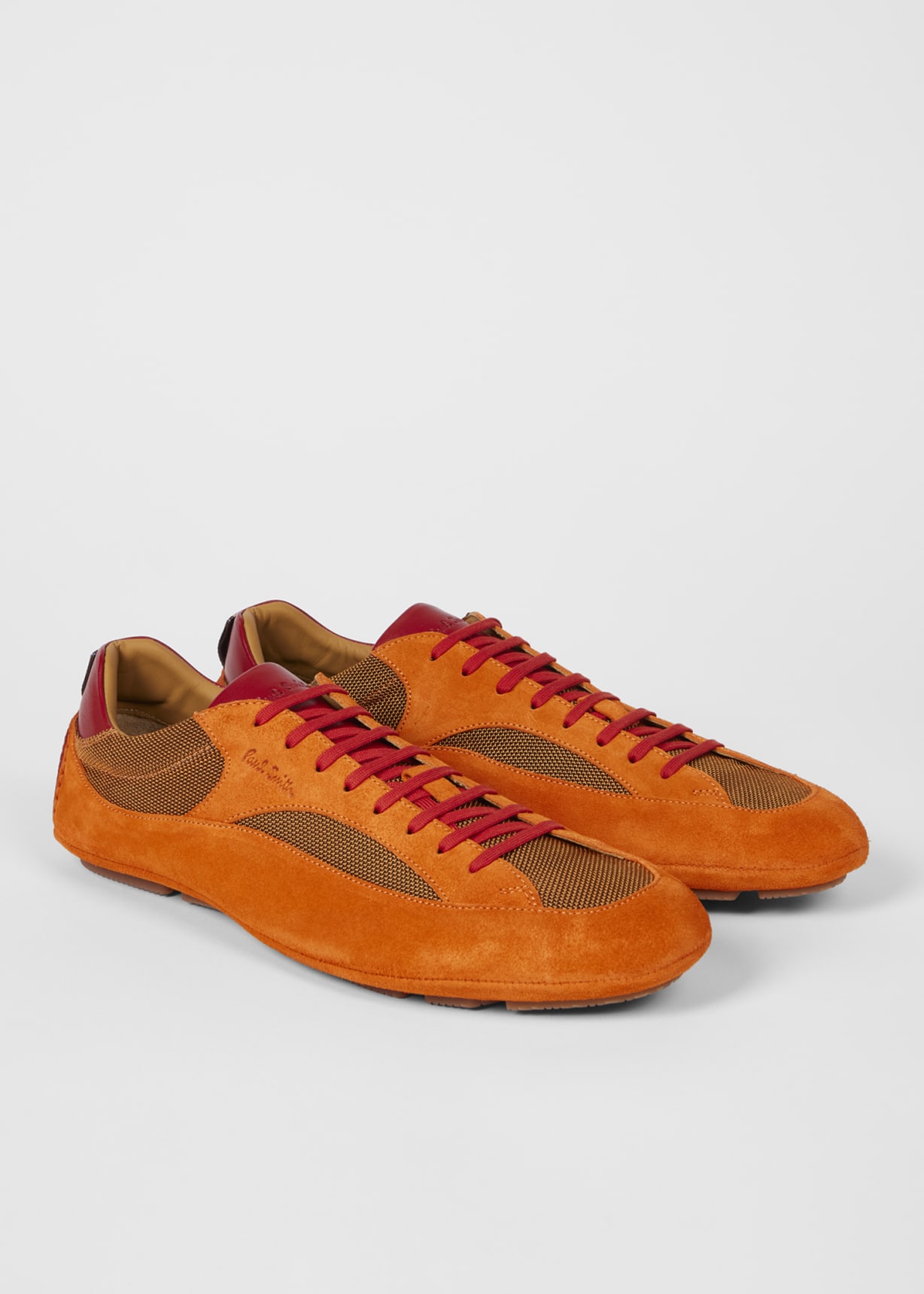 Paul Smith レザーシューズ オレンジ Men's Orange 'Marini' Trainers