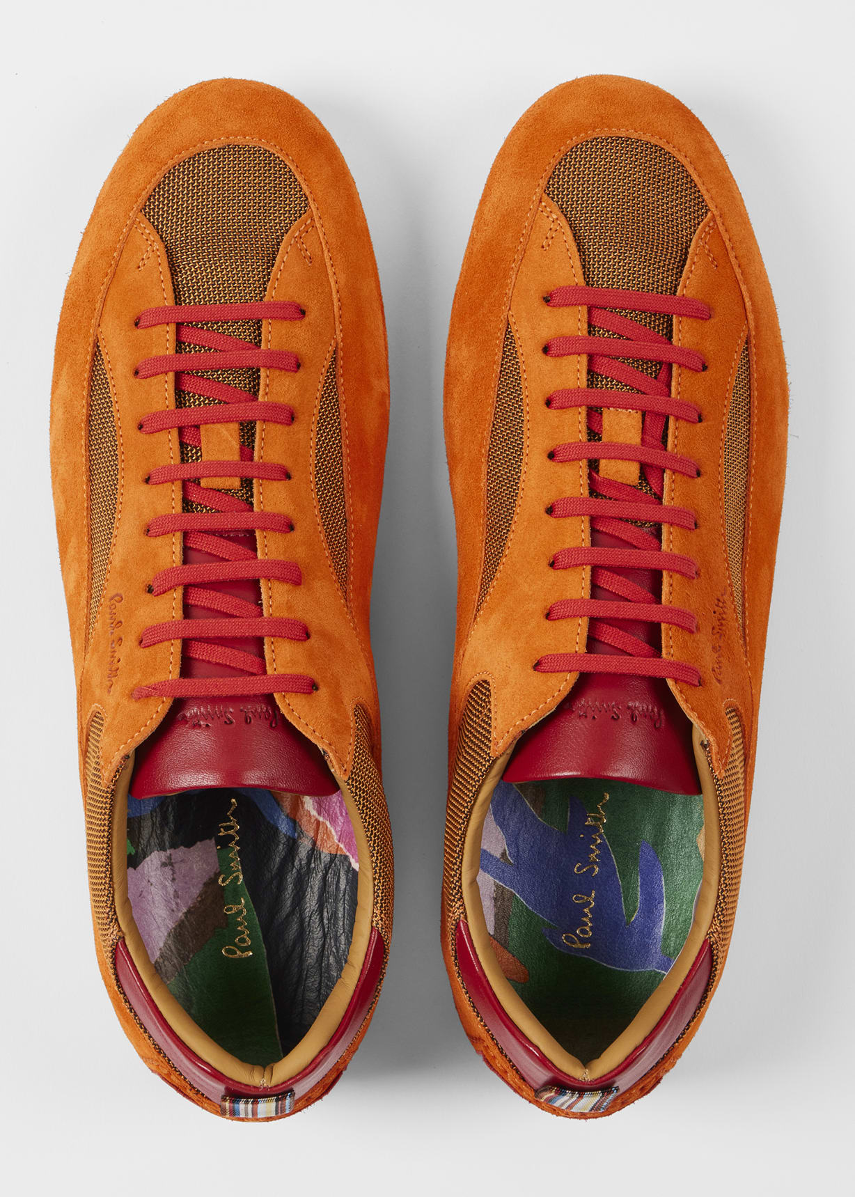 Paul Smith レザーシューズ オレンジ Men's Orange 'Marini' Trainers