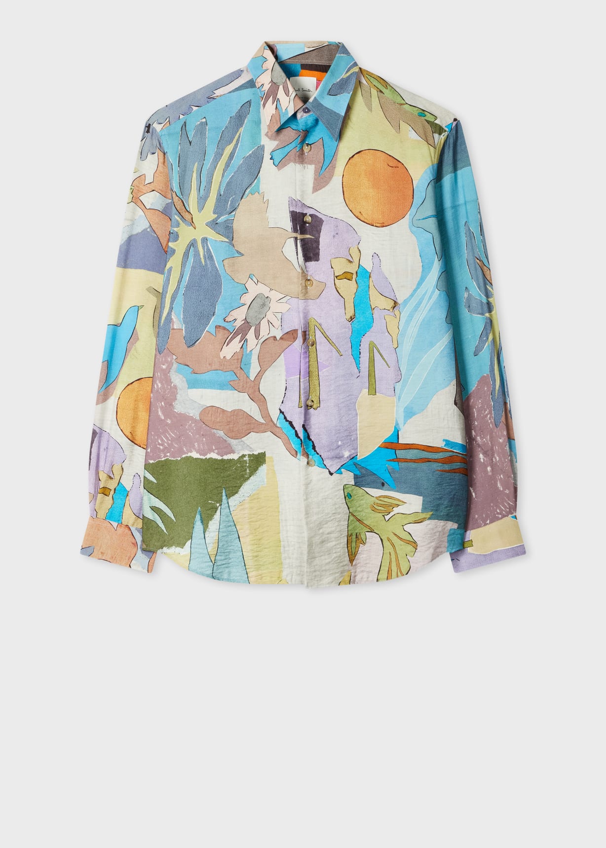 Men's 'River Collage' Viscose-Blend Shirt