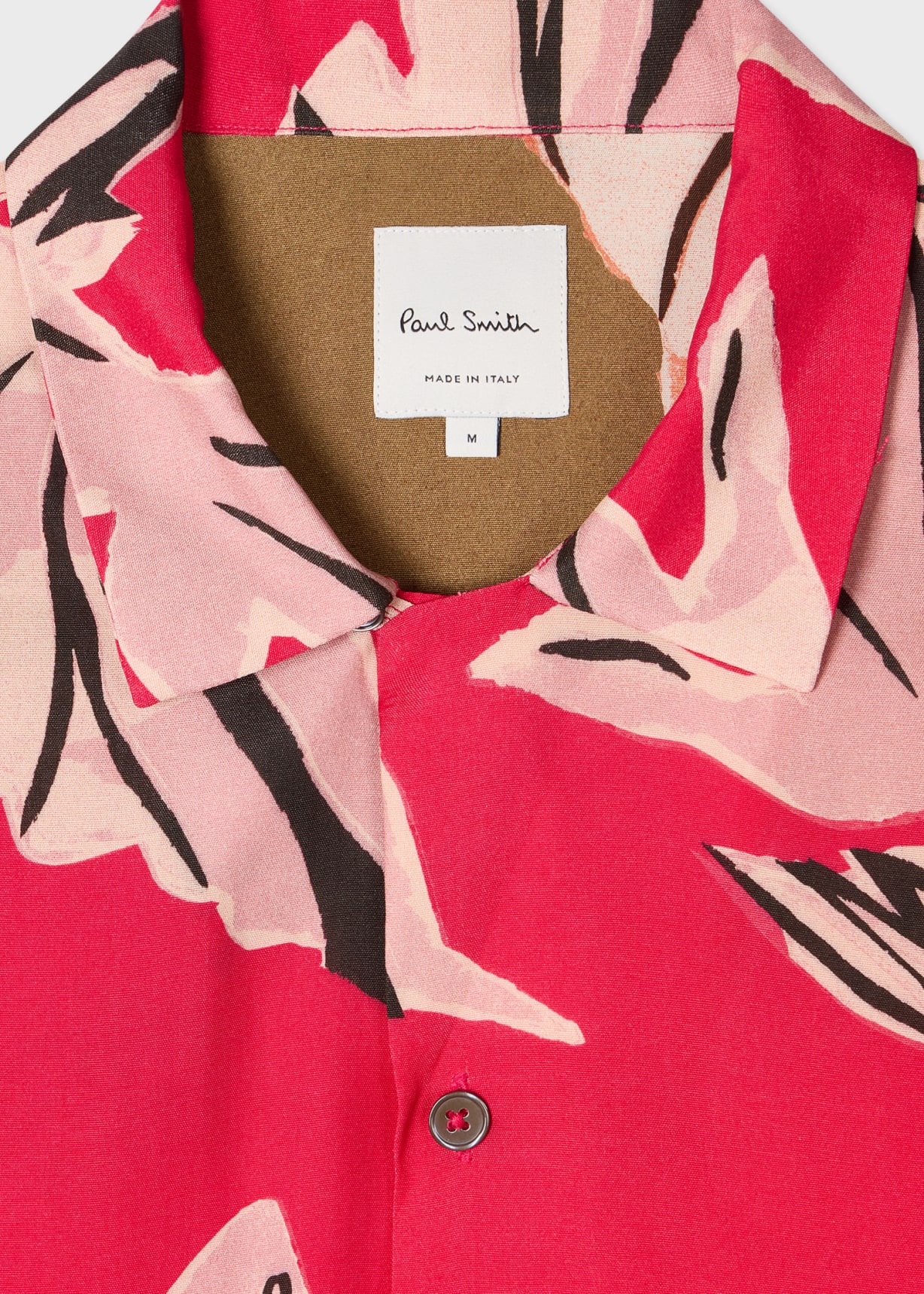 Men's Pink 'Le Peche Fish' Print Viscose Shirt