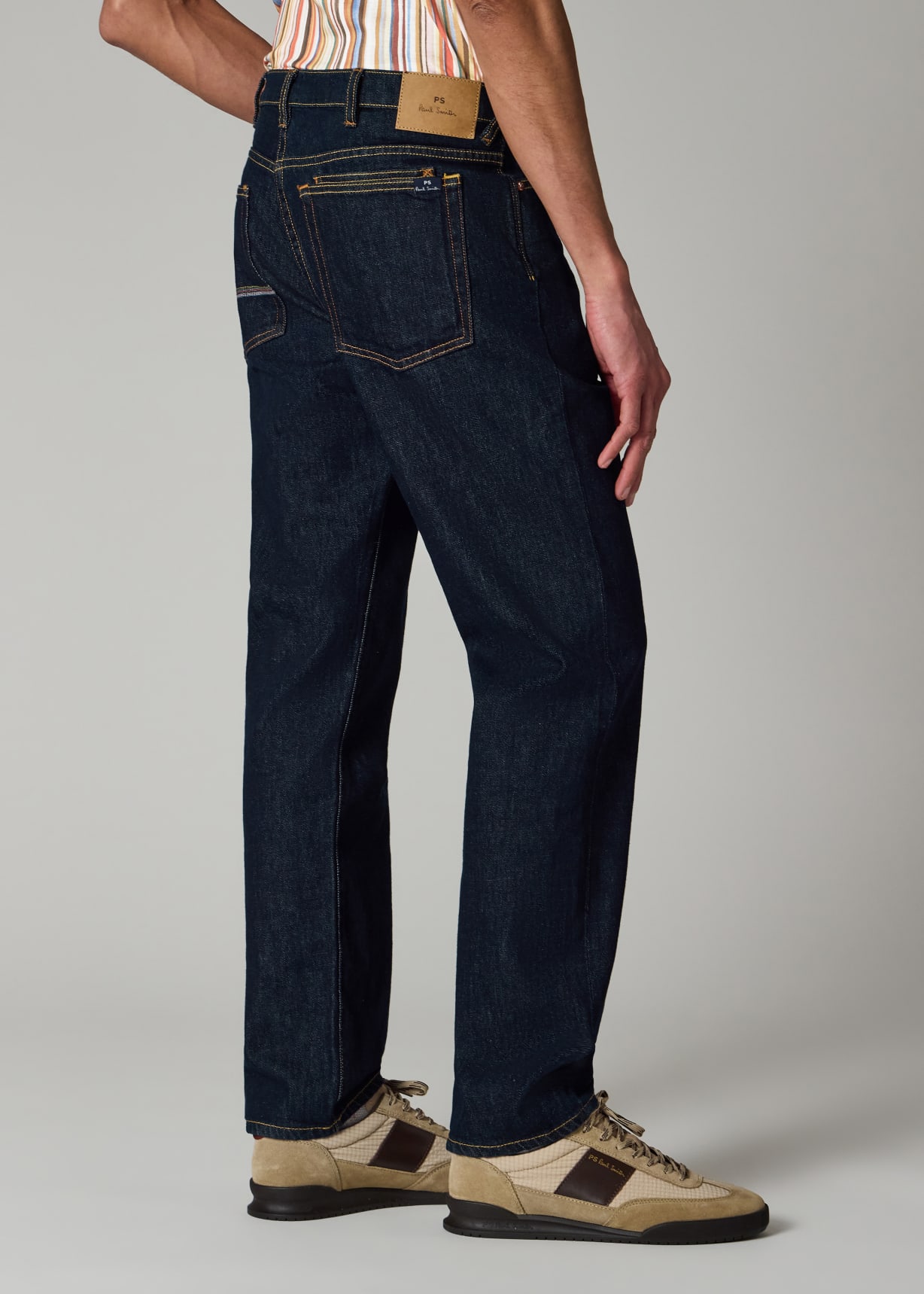 Men's Relaxed Tapered-Fit Rinse Wash 'Organic Vintage Stretch' Jeans