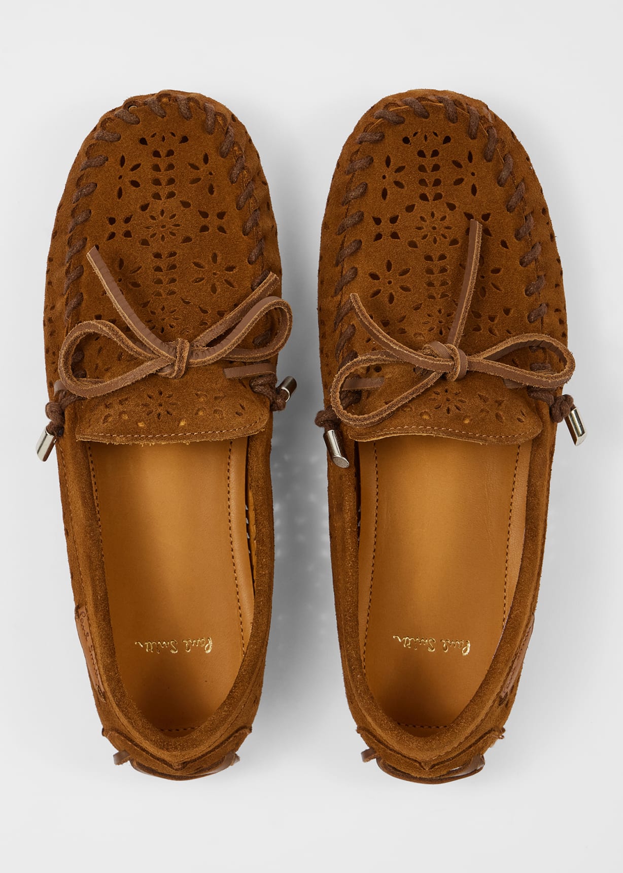 Paul Smith Brown Leather Driving Moccasins with Rope Laces Mens Paul Smith Jenson Shoes In Tan | Soletrader main image 2