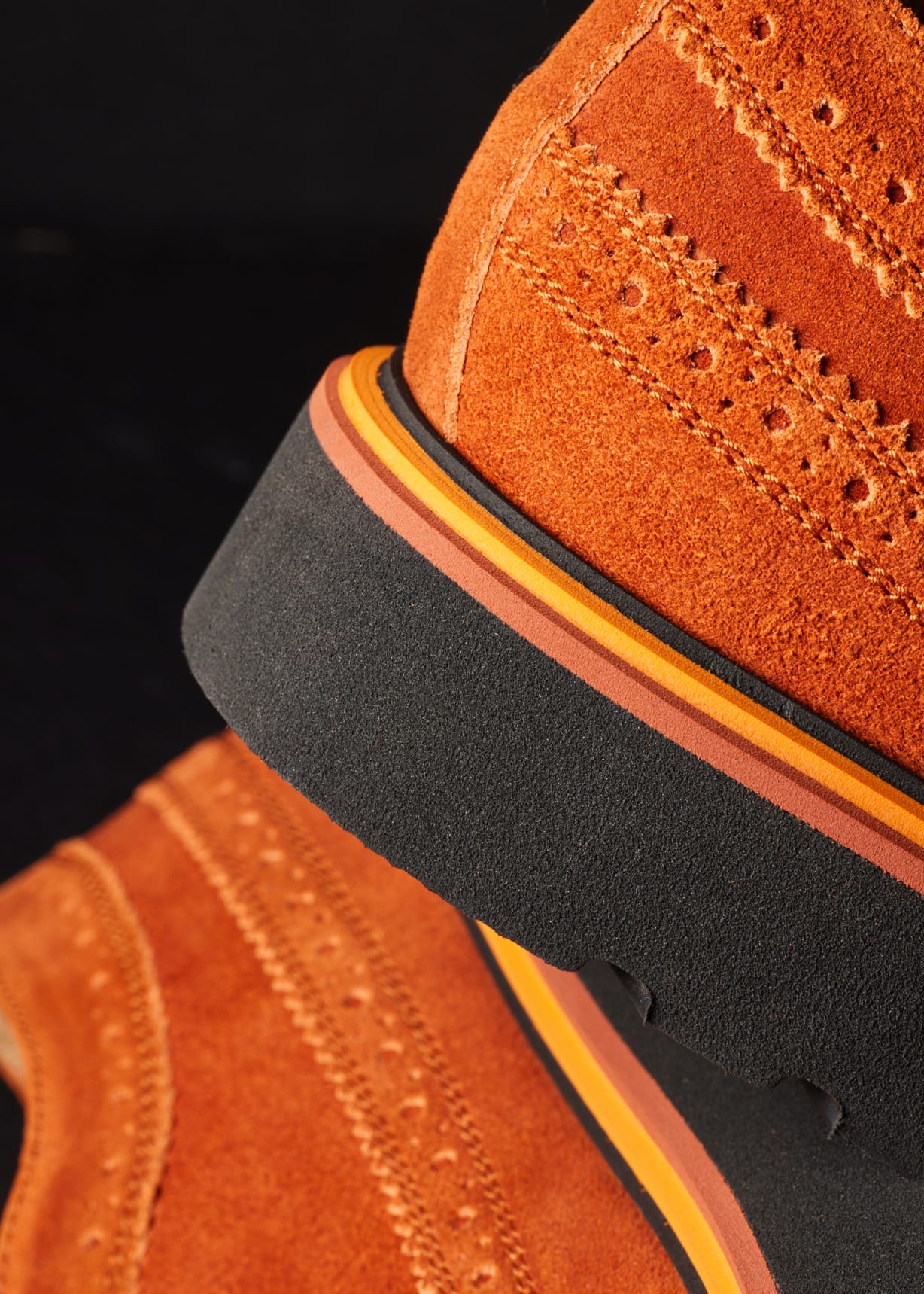 Brogues Homme Orange Rouille 'Count'