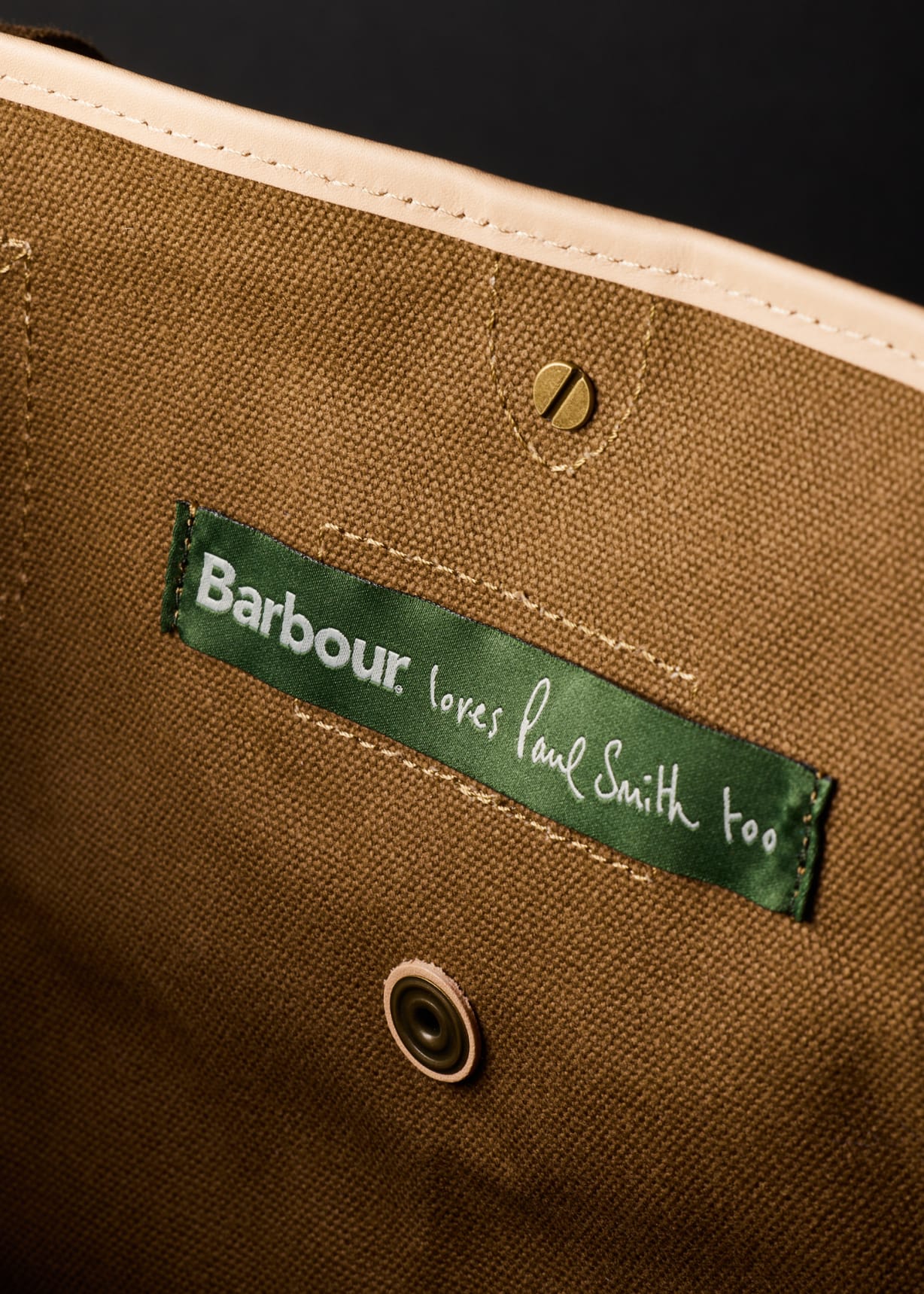 Paul Smith x Barbour トートバッグ カーキ Paul Smith loves Barbour - Tote Bag