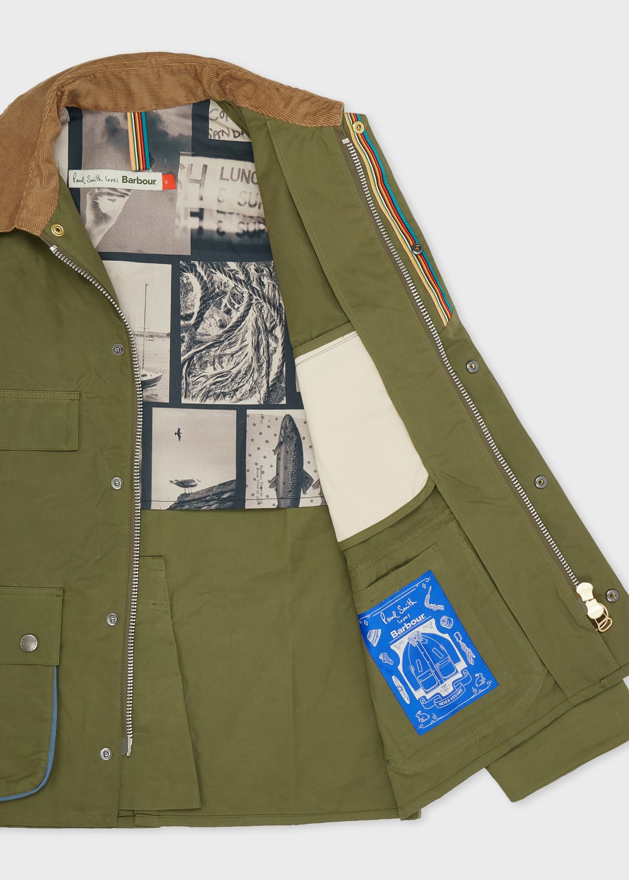 Paul Smith loves Barbour - Army Sugarlump Bedale Jacket