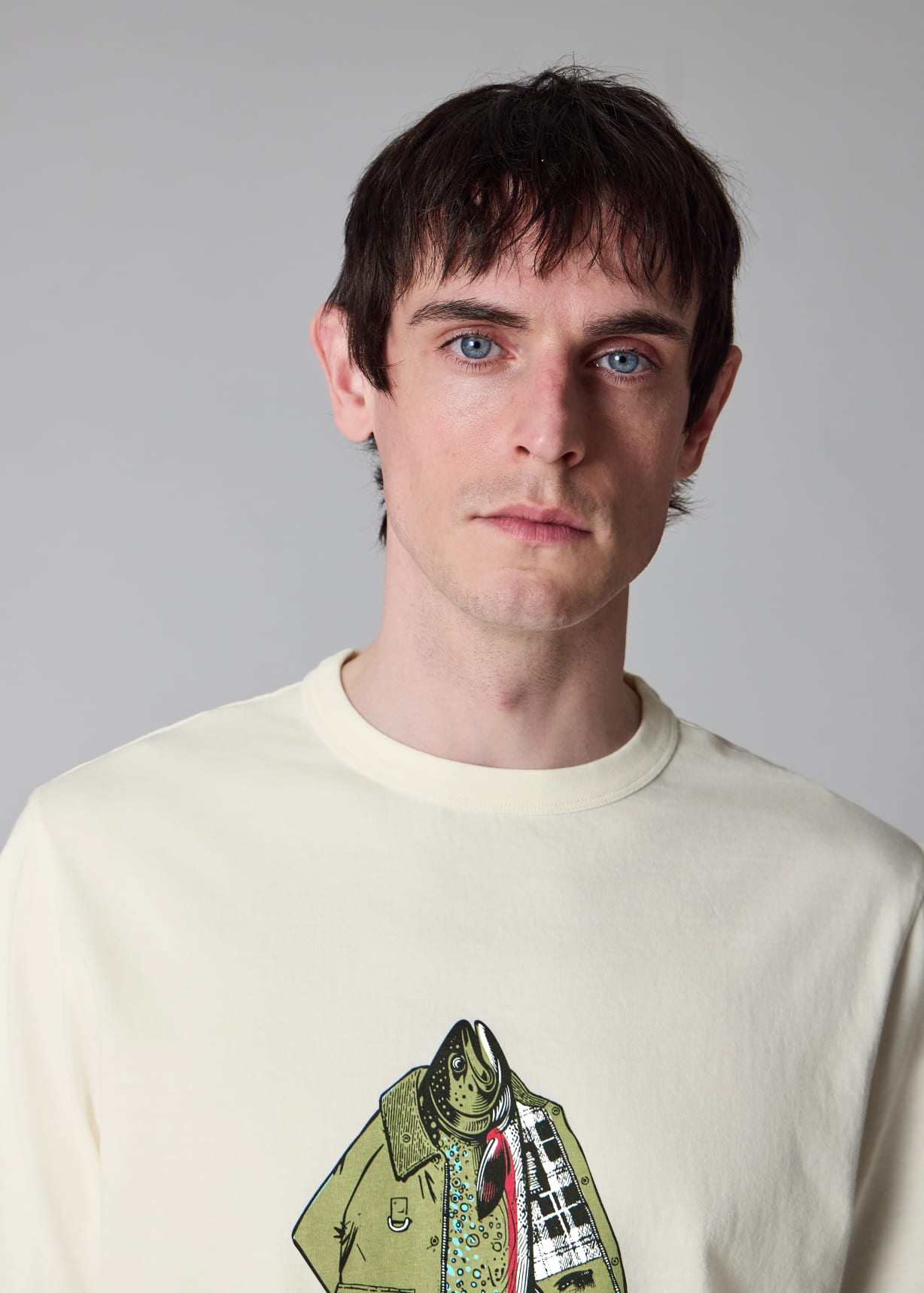 Paul Smith loves Barbour - Whisper White 'Fishing Jacket' Print T