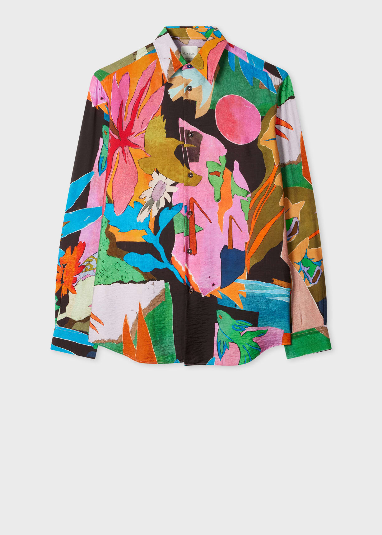 Men's 'River Collage' Viscose-Blend Shirt