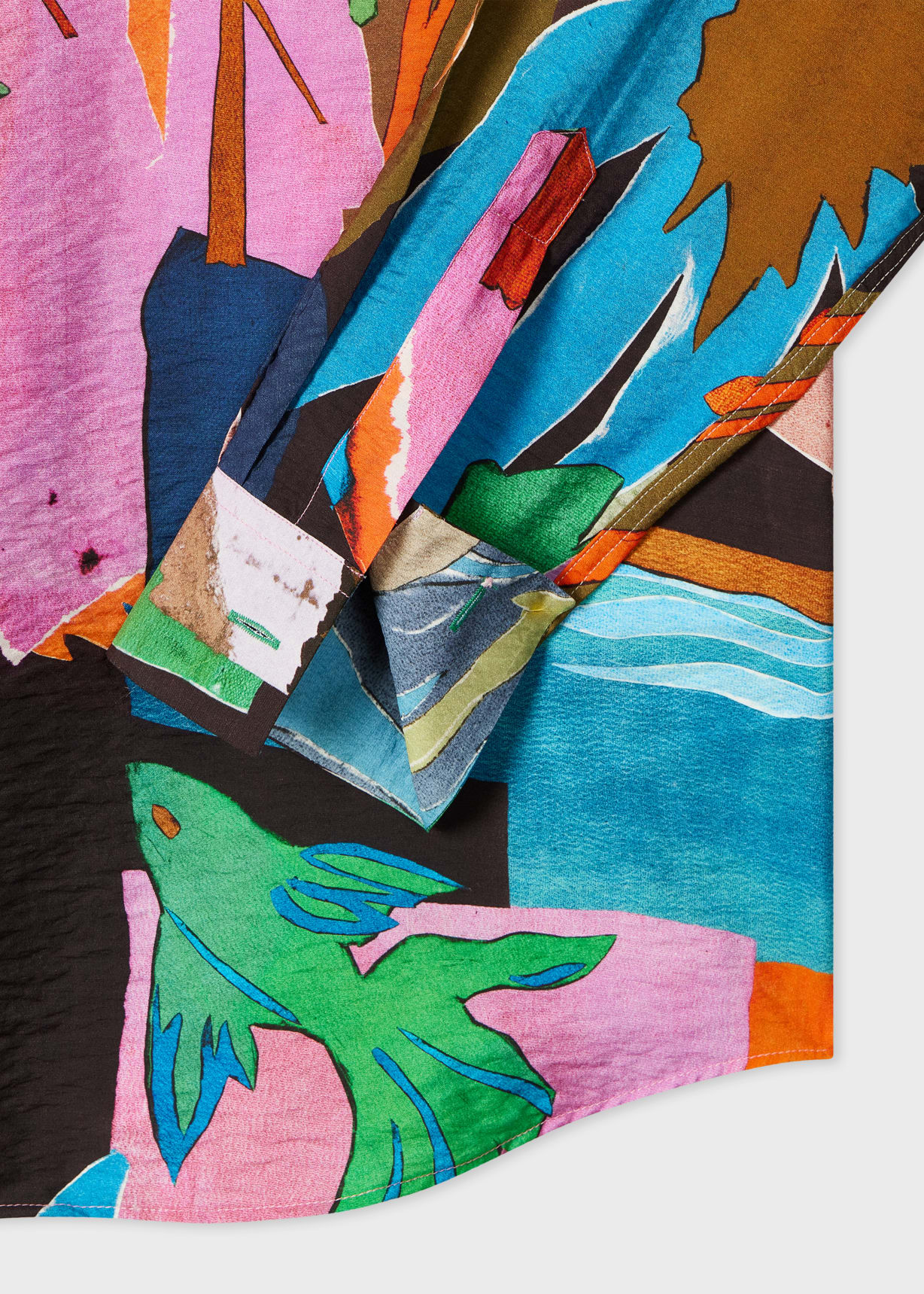 Men's 'River Collage' Viscose-Blend Shirt
