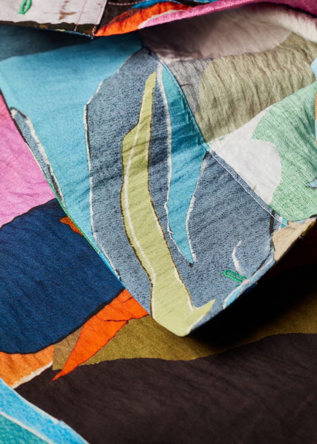 Men's 'River Collage' Viscose-Blend Shirt