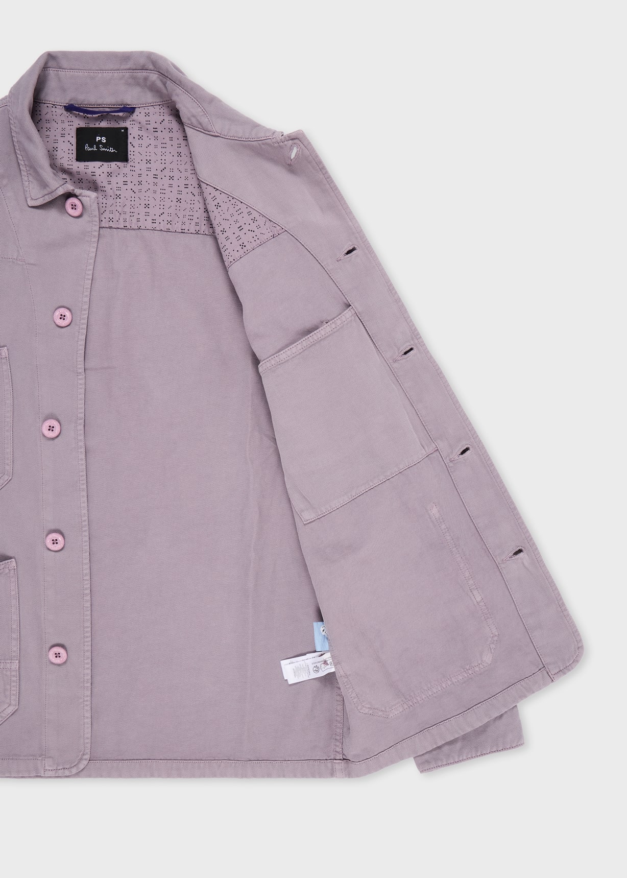 Men's Lilac Cotton-Linen Work Jacket