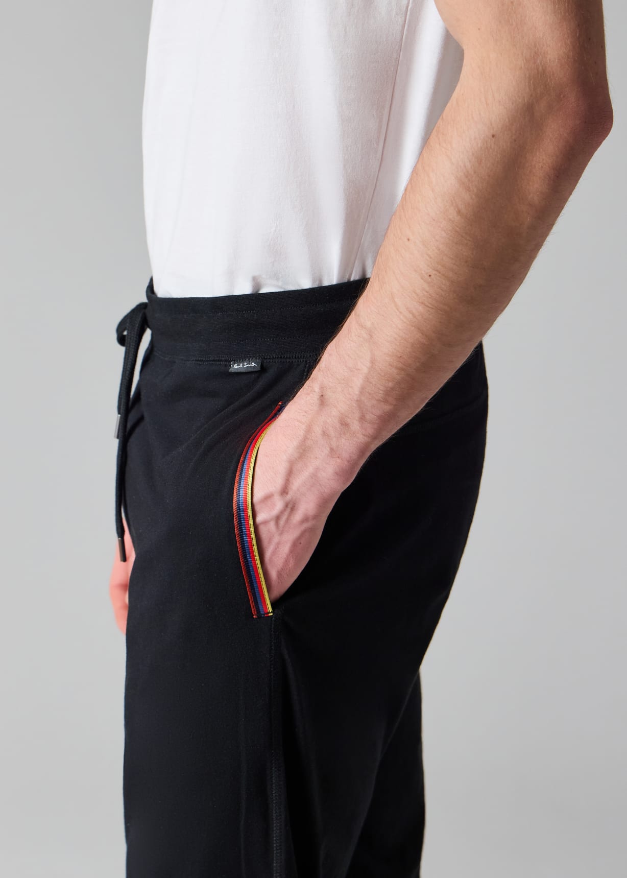 Men's Black Jersey Cotton Lounge Pants