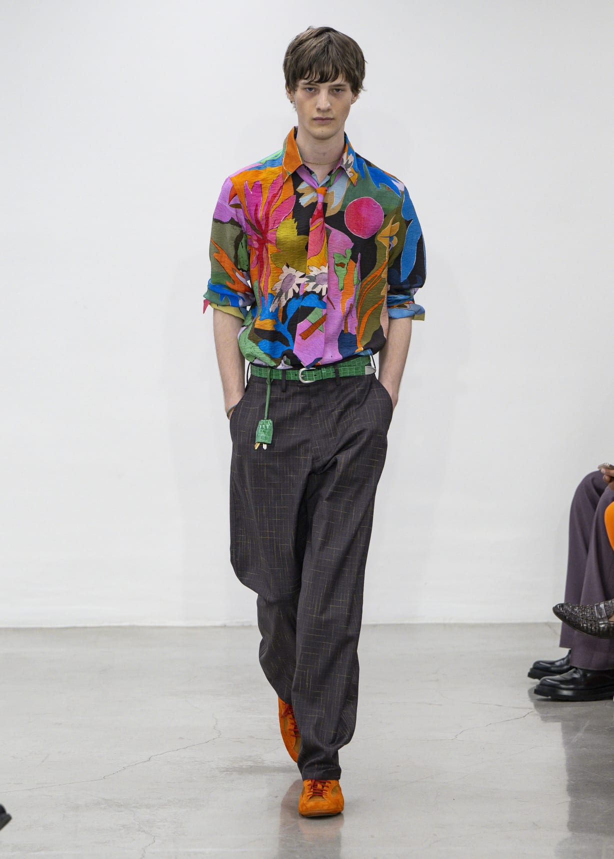 Men's 'River Collage' Viscose-Blend Shirt