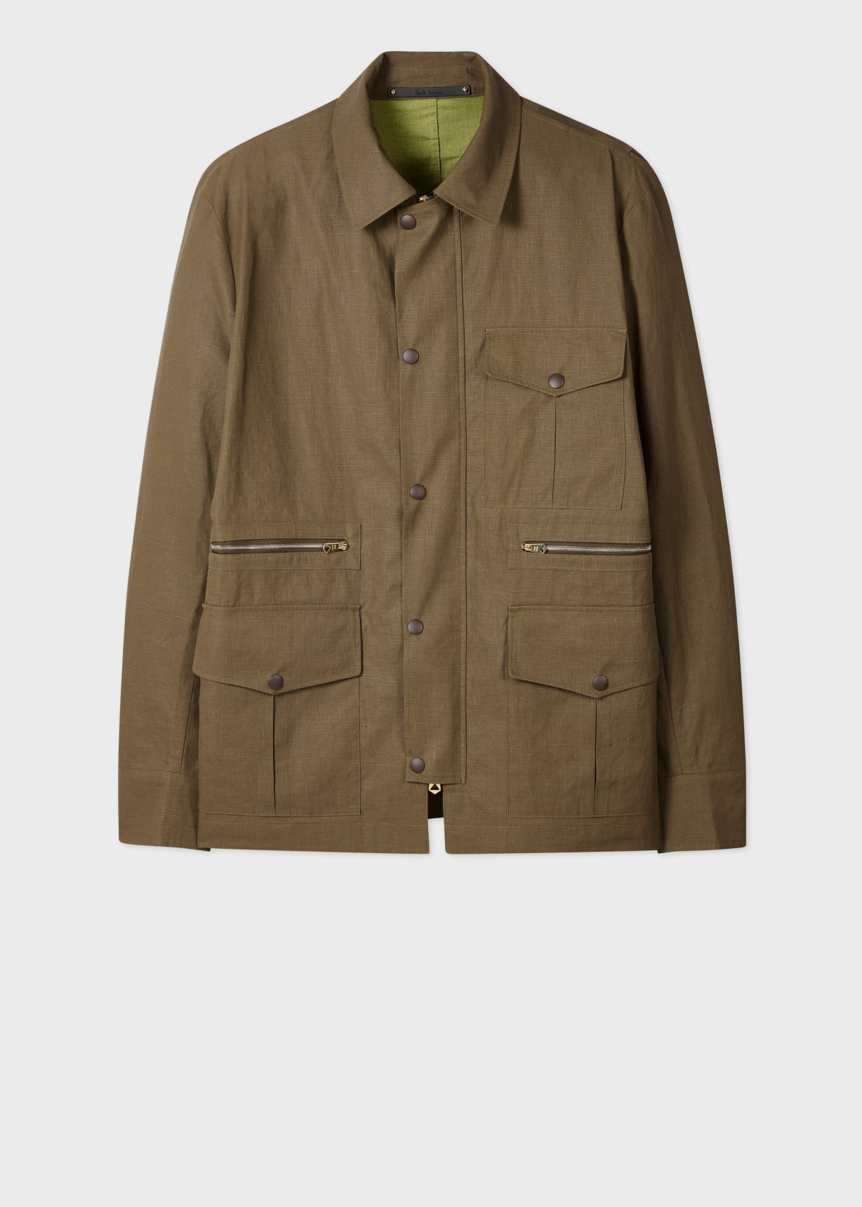 Paul Smith オリーブジャケット Mサイズ Men's Khaki Linen Field Jacket